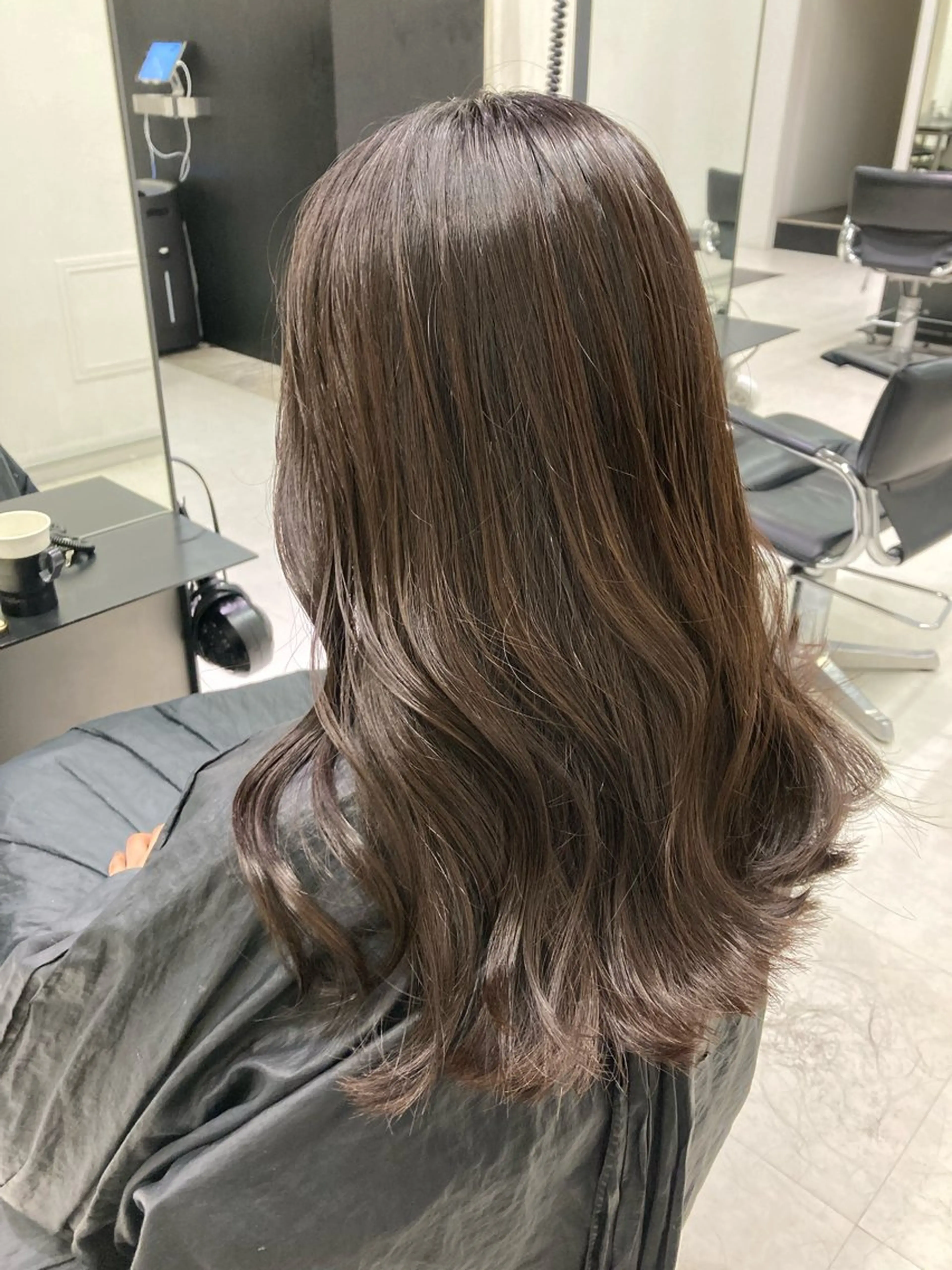 ロング カラー カット ヘアカラー トリートメント 💖ブリーチなし透明 感💖ASAHIのヘアスタイル