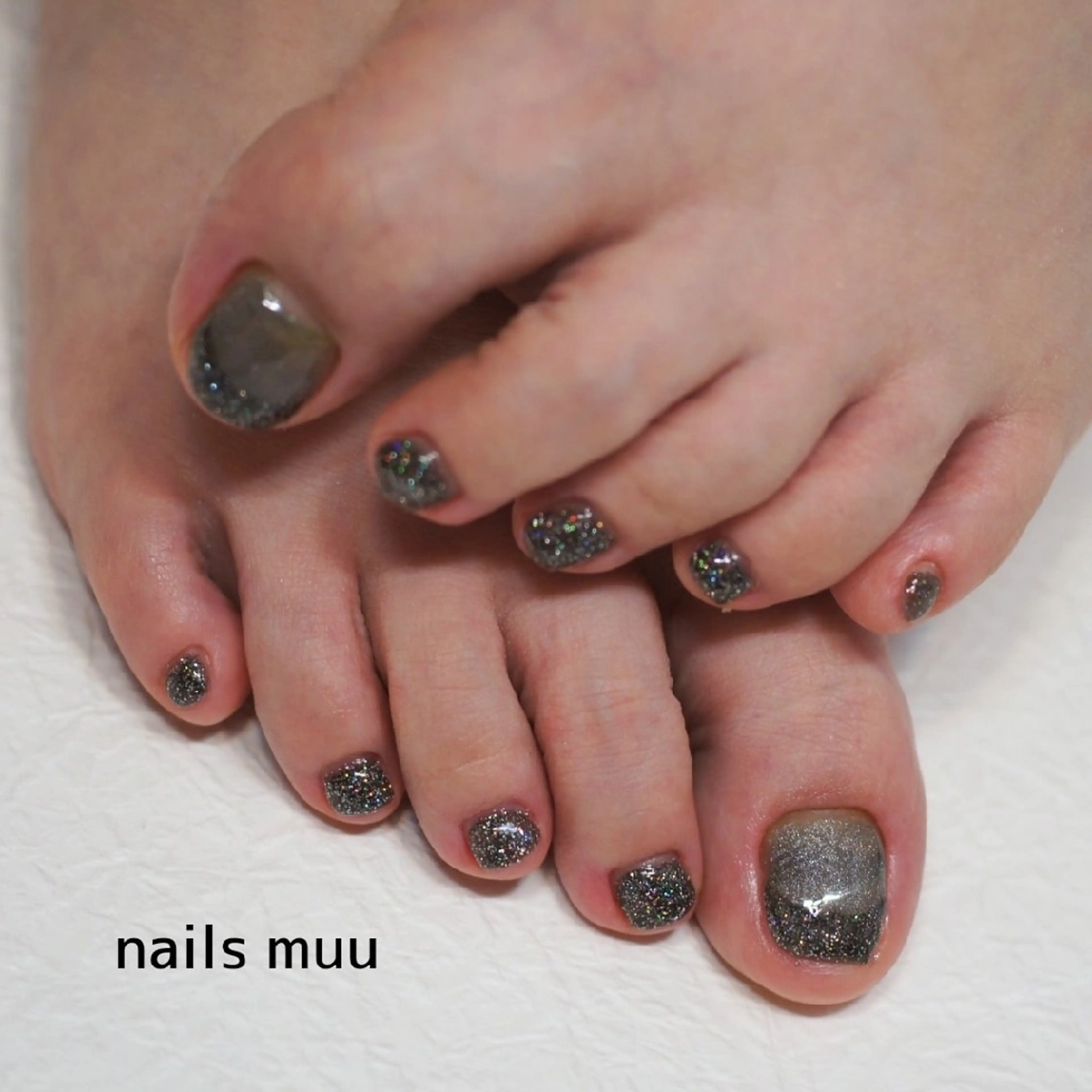 ネイル フラッシュネイル フットネイル フレンチネイル キラキラネイル マグネットネイル nails muu まゆのネイルデザイン