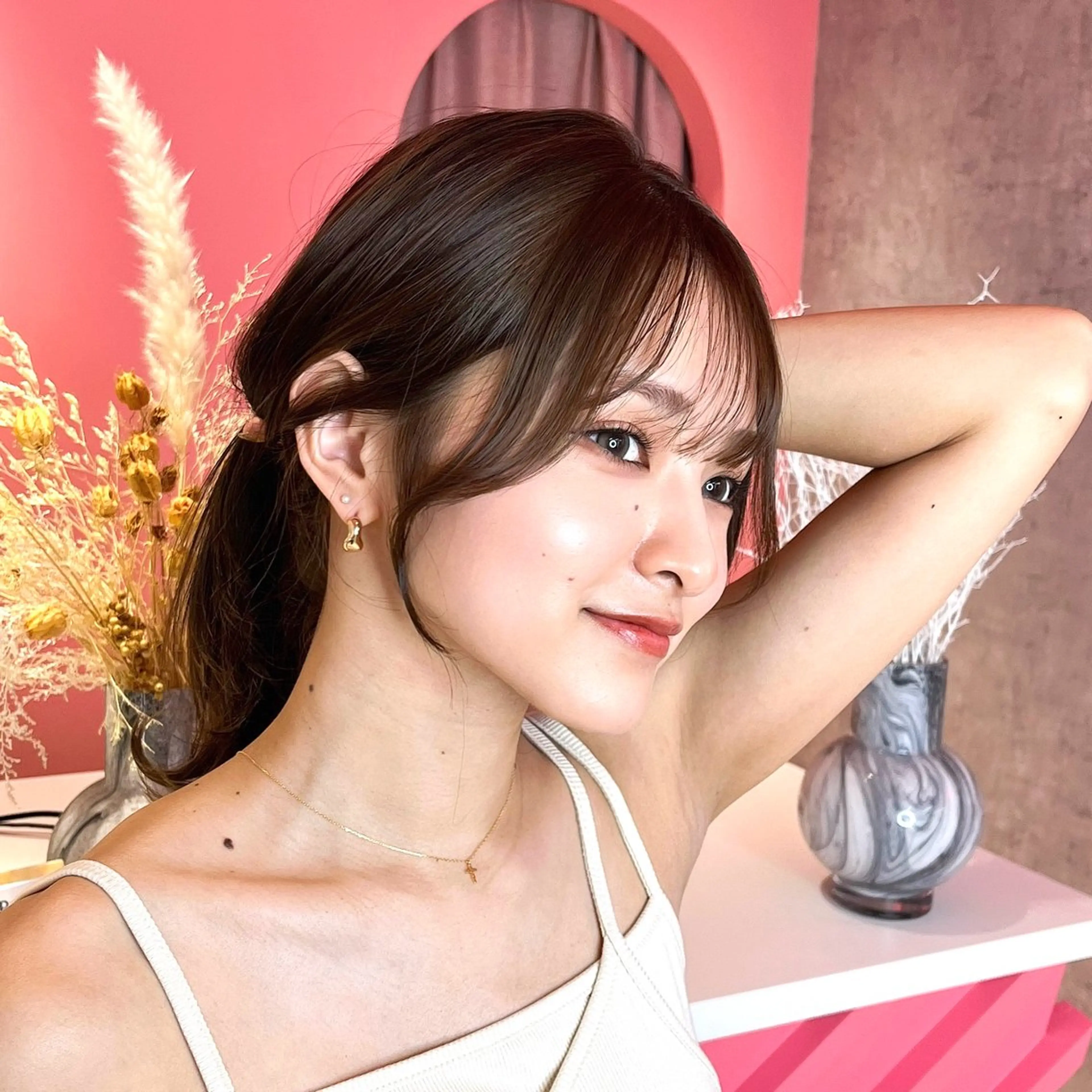 ミニモ学割【☂️梅雨時期☂️】前髪縮毛矯正+似合わせカット＋1stepTR（縮毛矯正/ボブ/レイヤー/渋谷）の写真