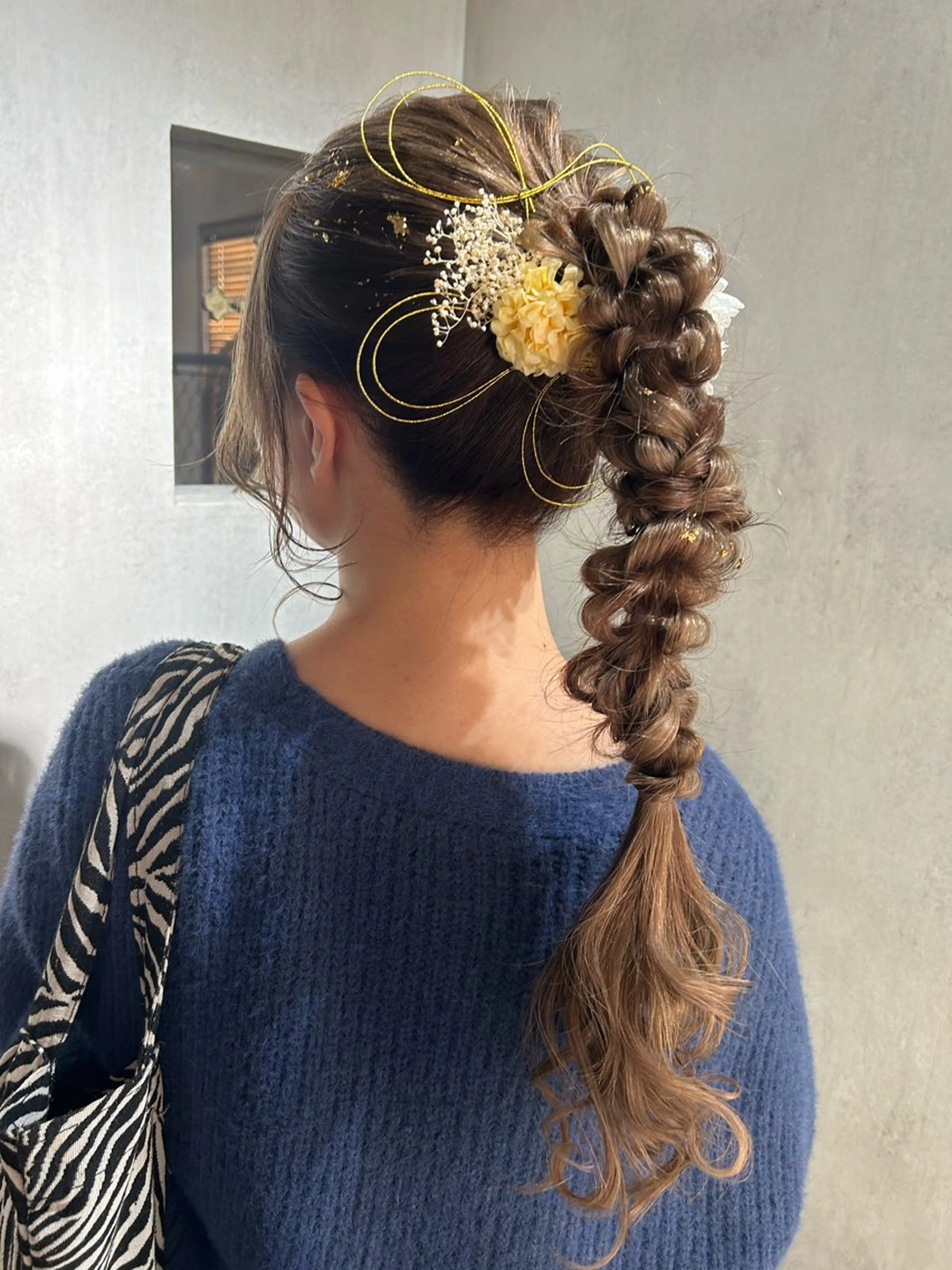 ロング ヘアアレンジ ポニーテール ヘアセット 西村 真実子のヘアスタイル