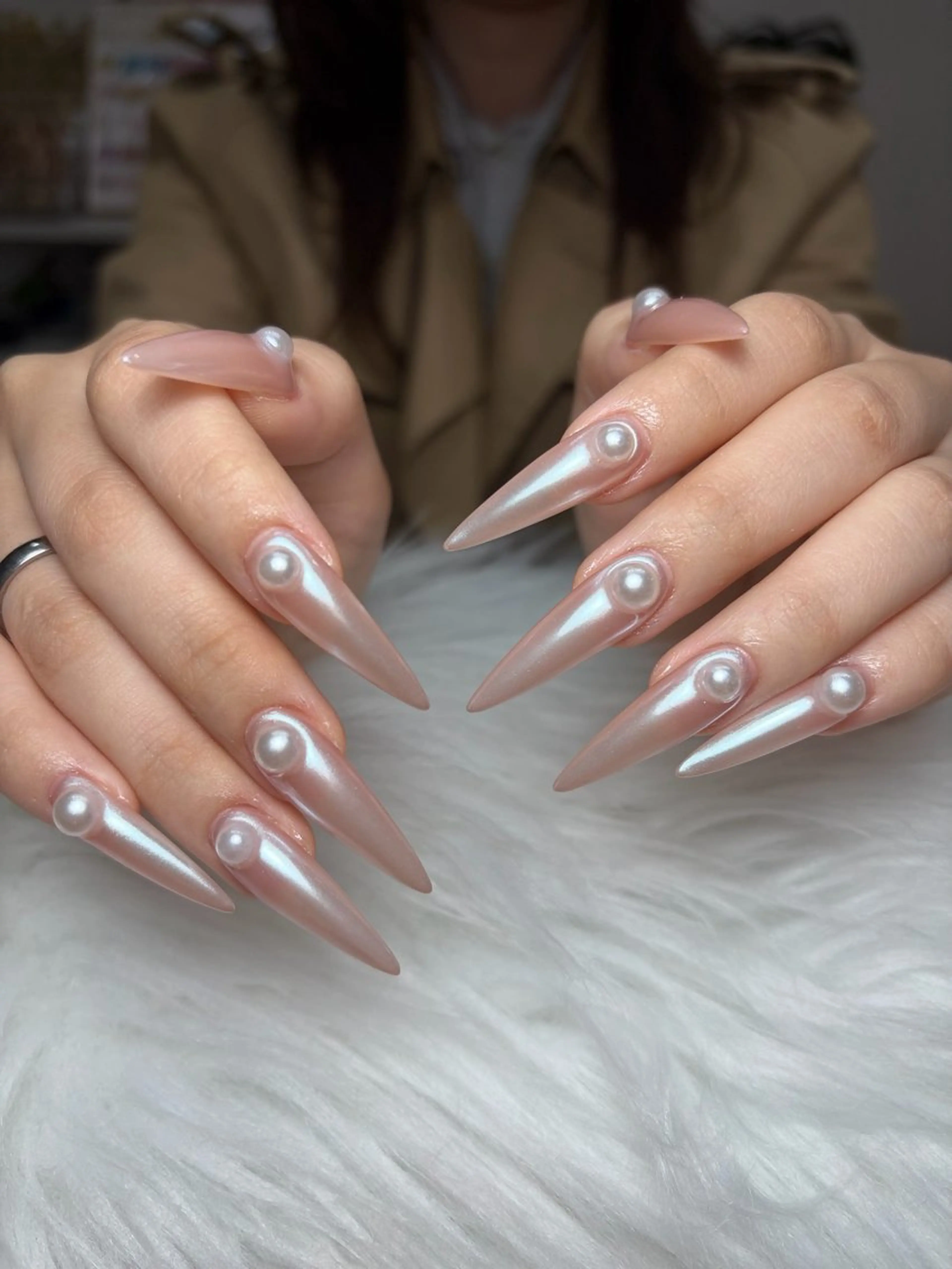 ネイル アートネイル 長さ出し ジェルネイル マグネットネイル ニュアンスネイル ハンドネイル Cloudy Chan Nailのネイルデザイン