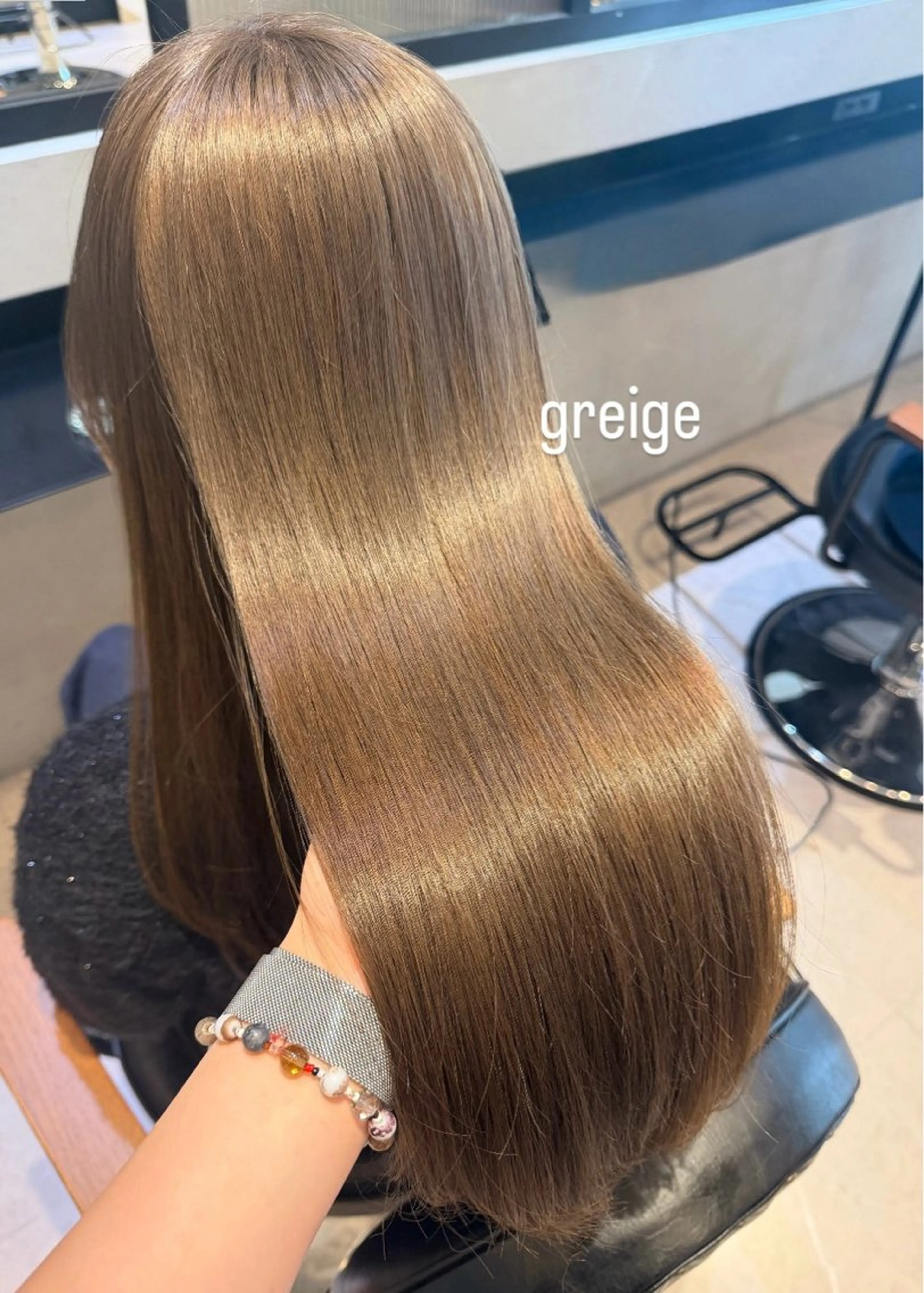 ロング カラー カット ヘアカラー トリートメント オリーブカラー🫒/ ハッシュカット/みゆのヘアスタイル