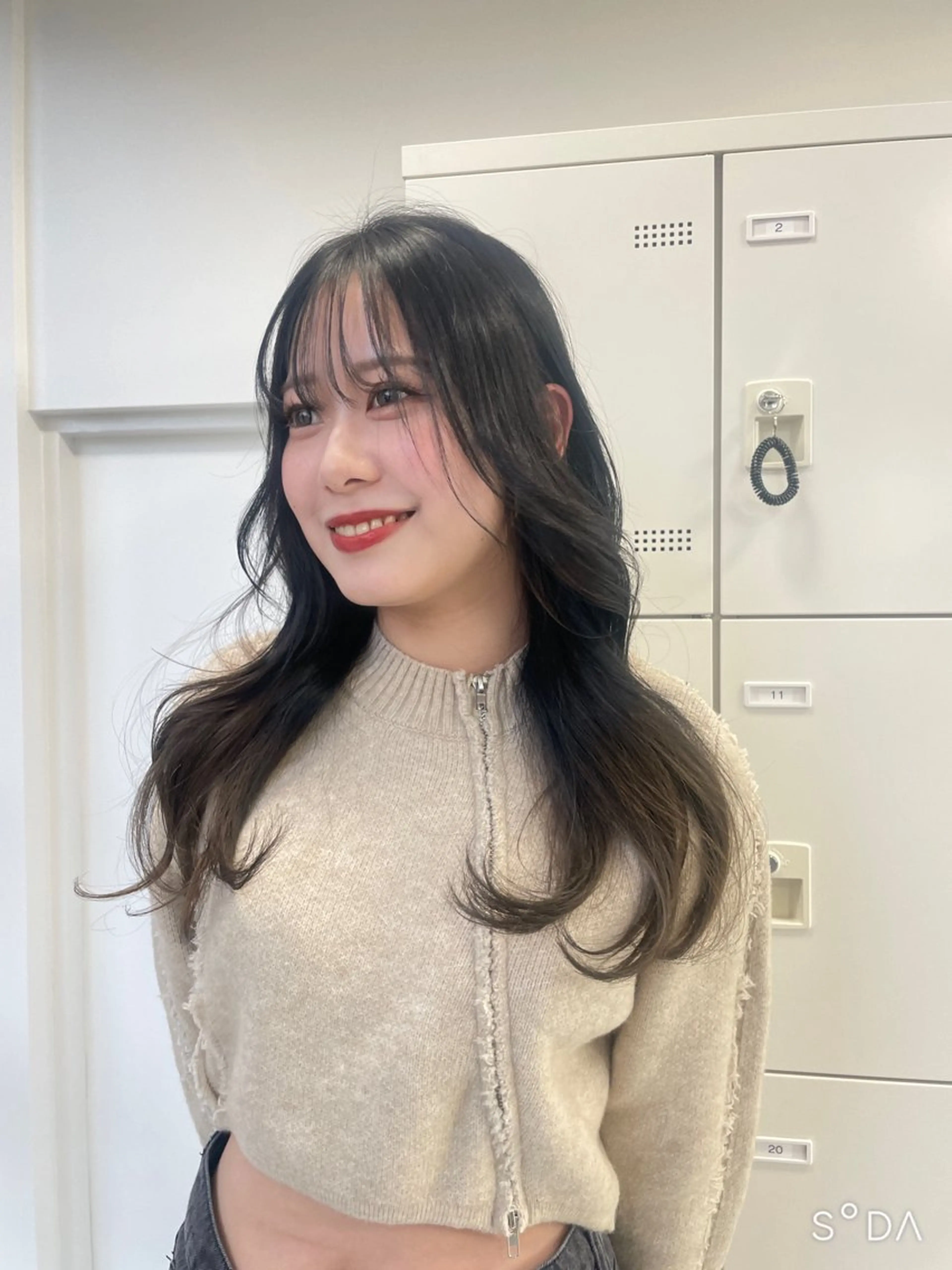 セミロング カット ヘアカラー トリートメント MOE 福岡韓国ヘア✧︎のヘアスタイル