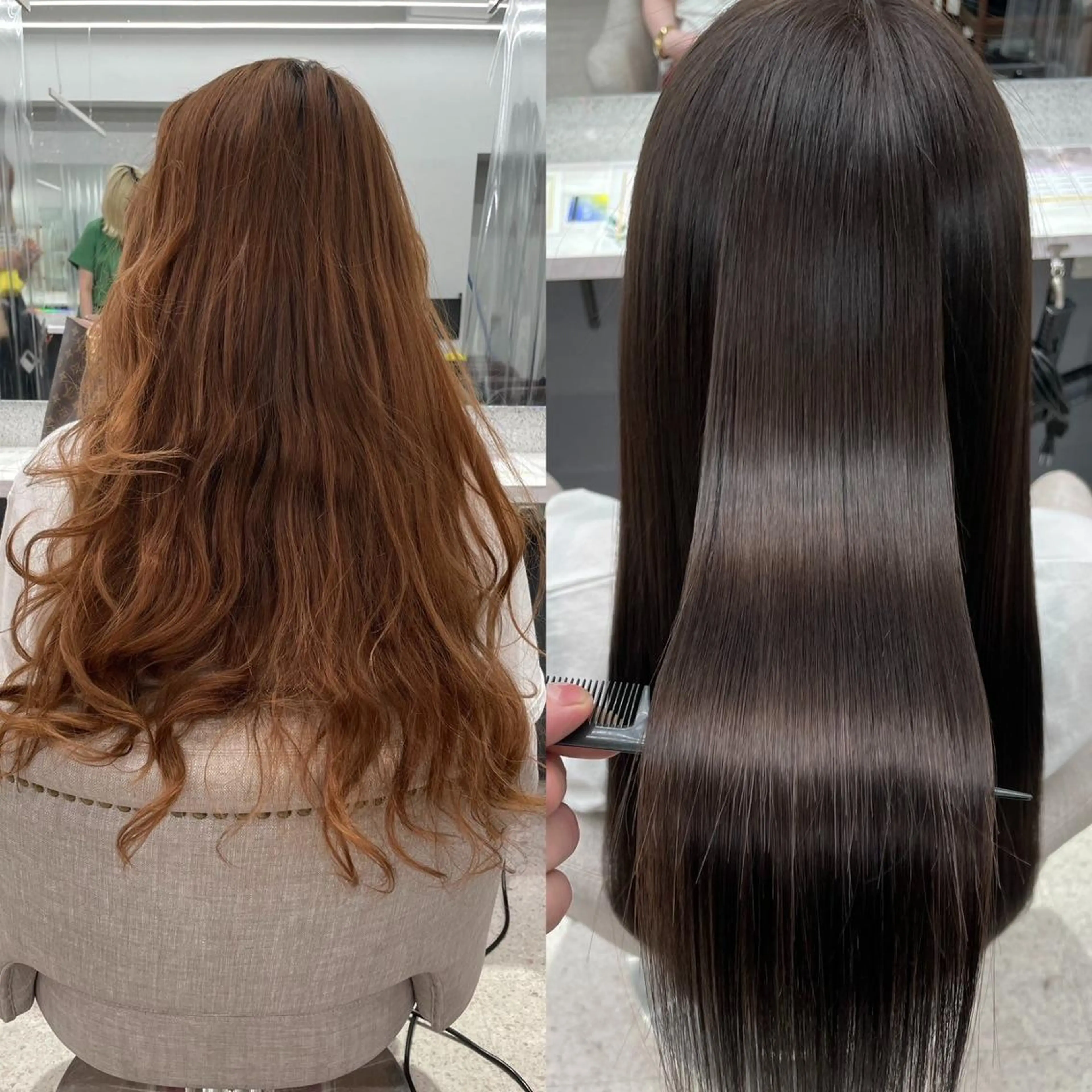 ロング お団子ヘア ミストバング ボブ ハイライト 姫カット 毛流れパーマ職人 岡田大樹のヘアスタイル