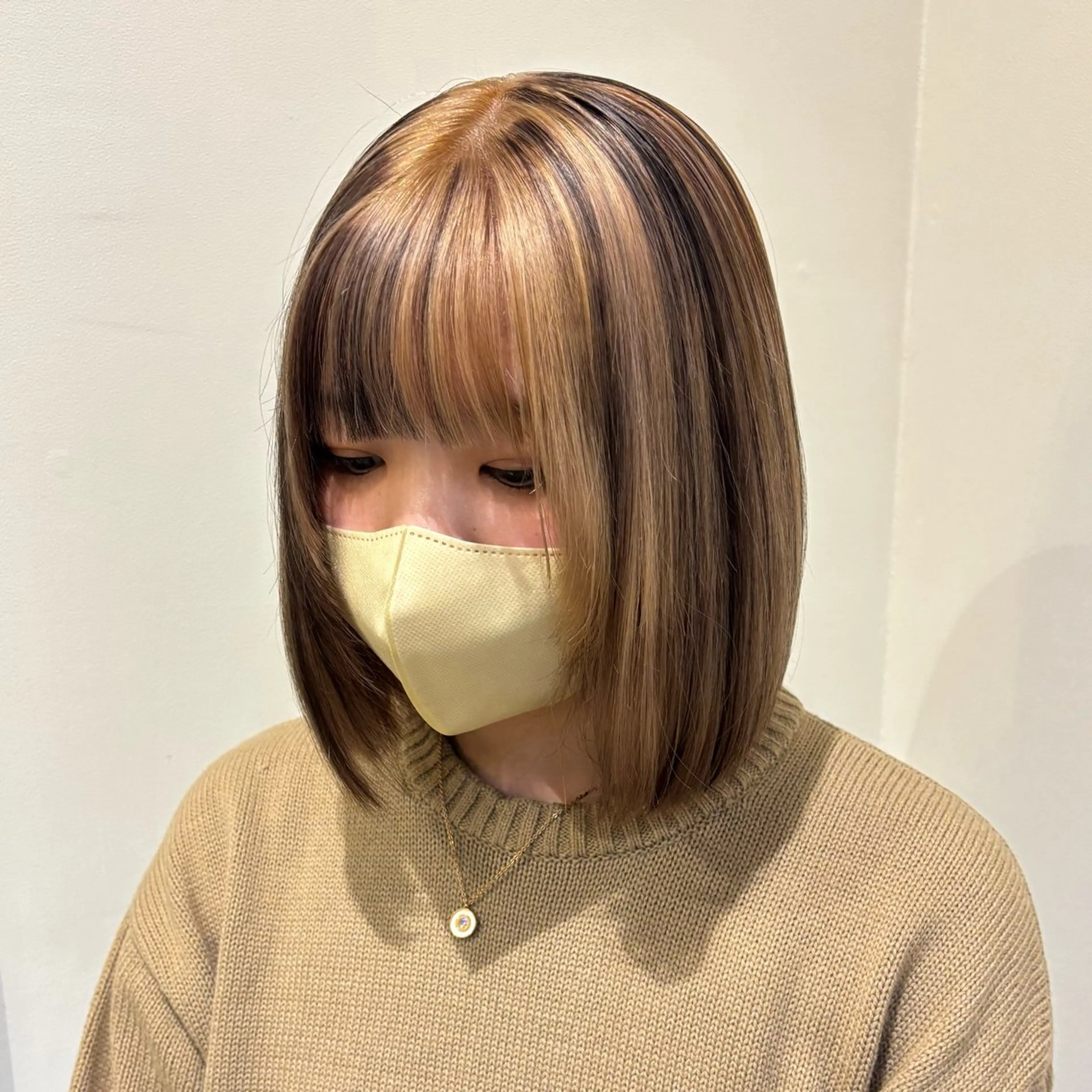 ミディアム ヘアカラー 🎀ハイトーン/ 艶カラー/夕月🎀のヘアスタイル