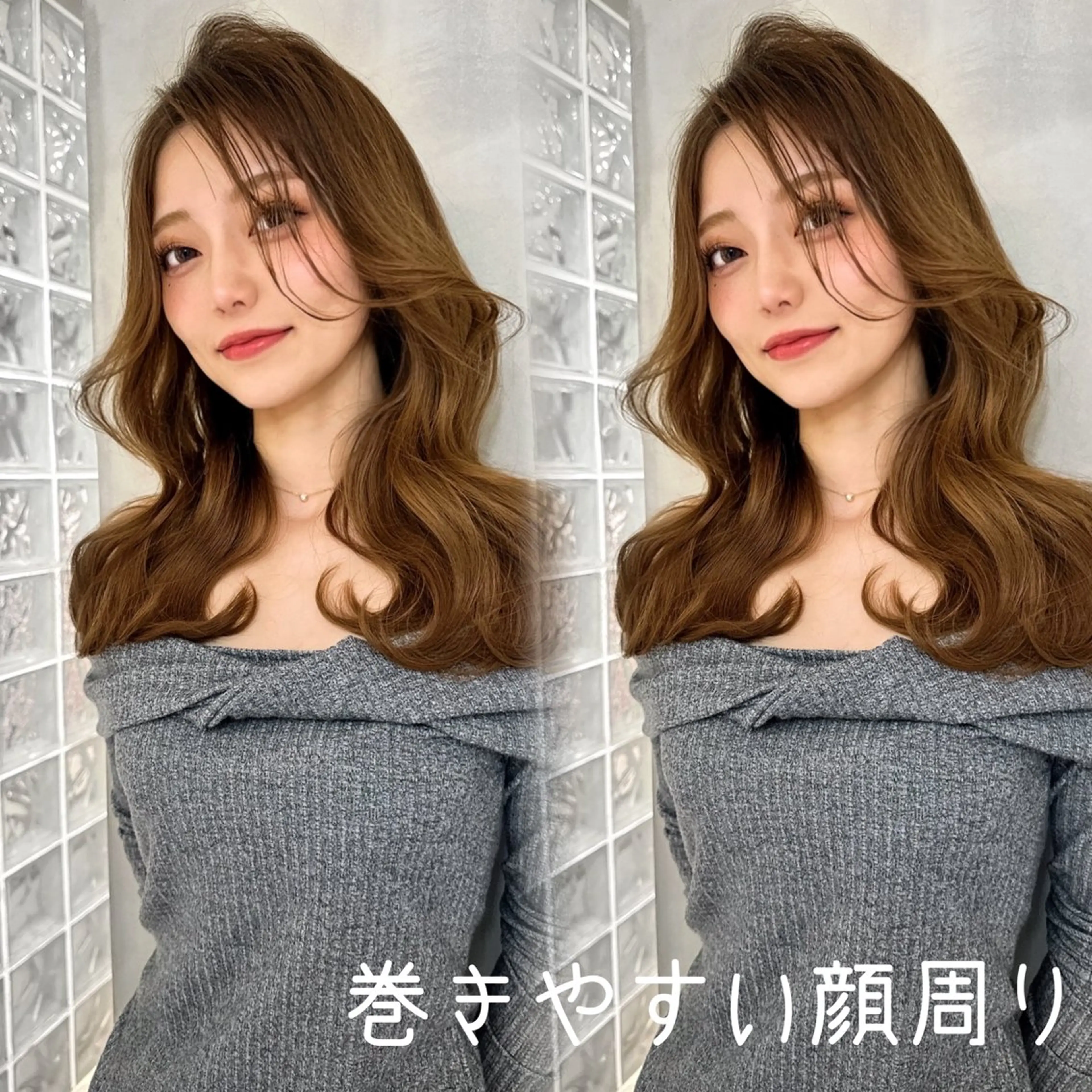 ミディアム アッシュ ハイライト 韓国風ヘア 韓国カット/透明感 カラー/NANAMIのヘアスタイル