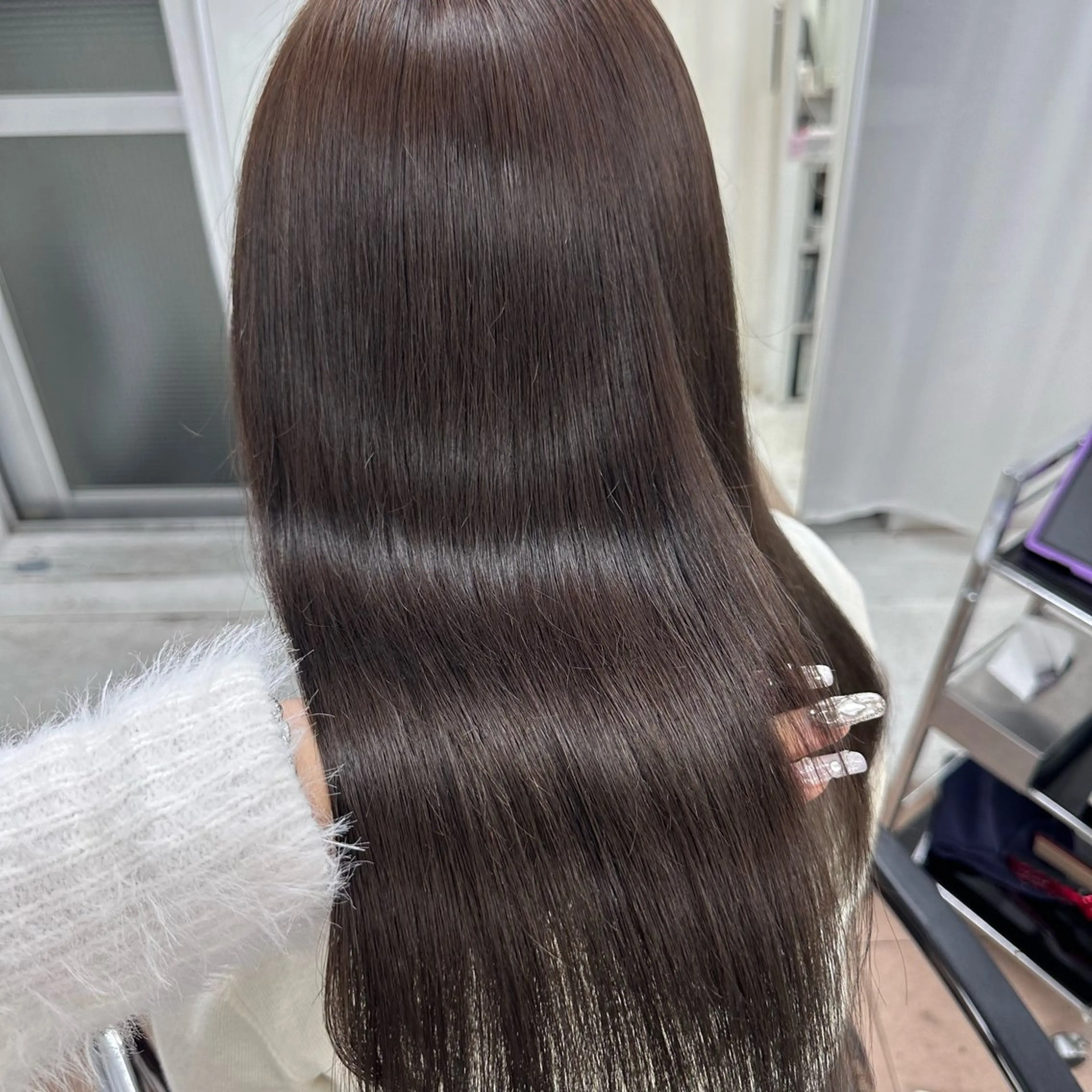 ロング カット ヘアカラー トリートメント 🤍韓国風hair Marina🤍のヘアスタイル