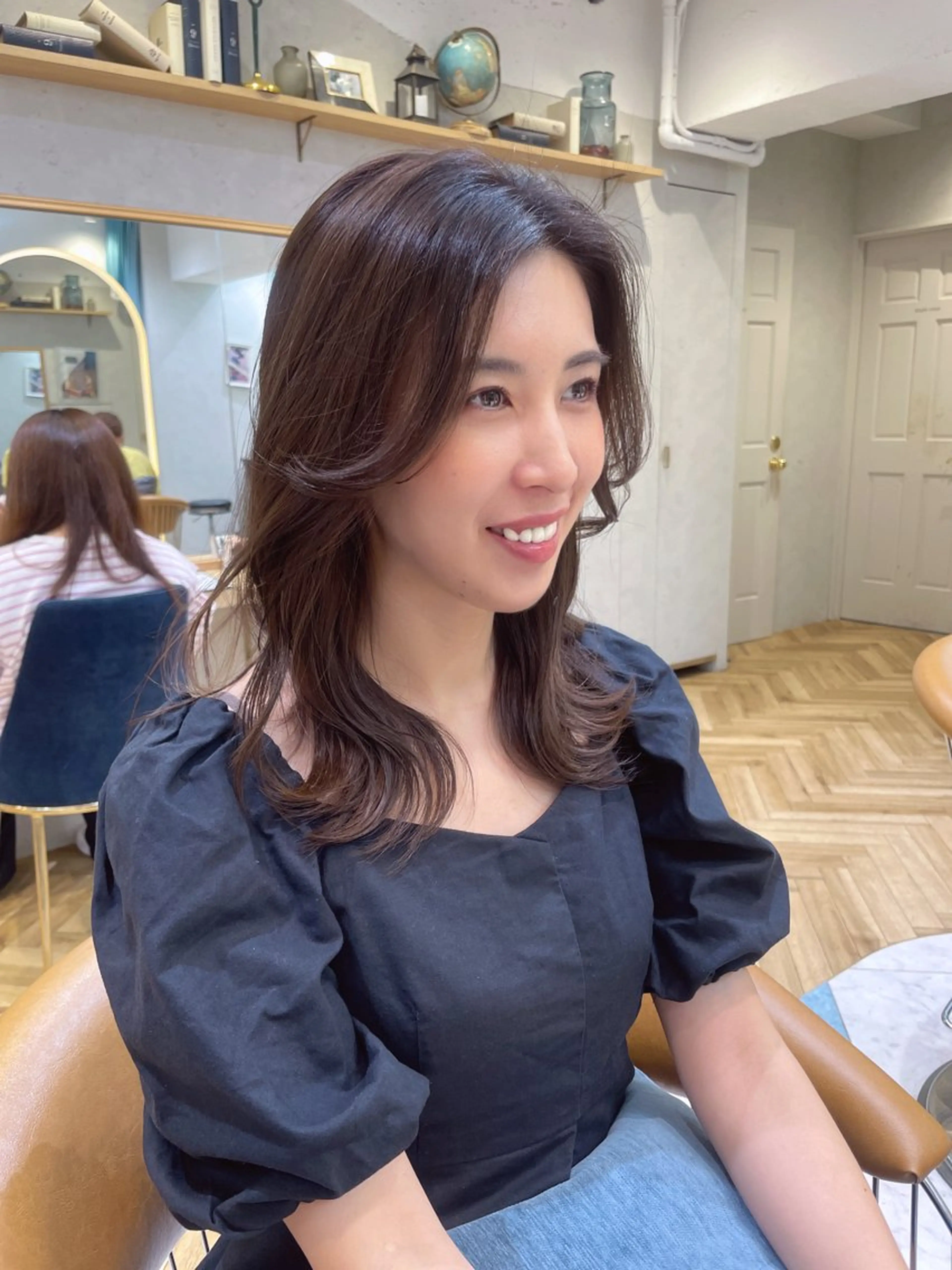 セミロング カット ヘアカラー トリートメント 育休中4/30- 予約受付/野崎かよのヘアスタイル