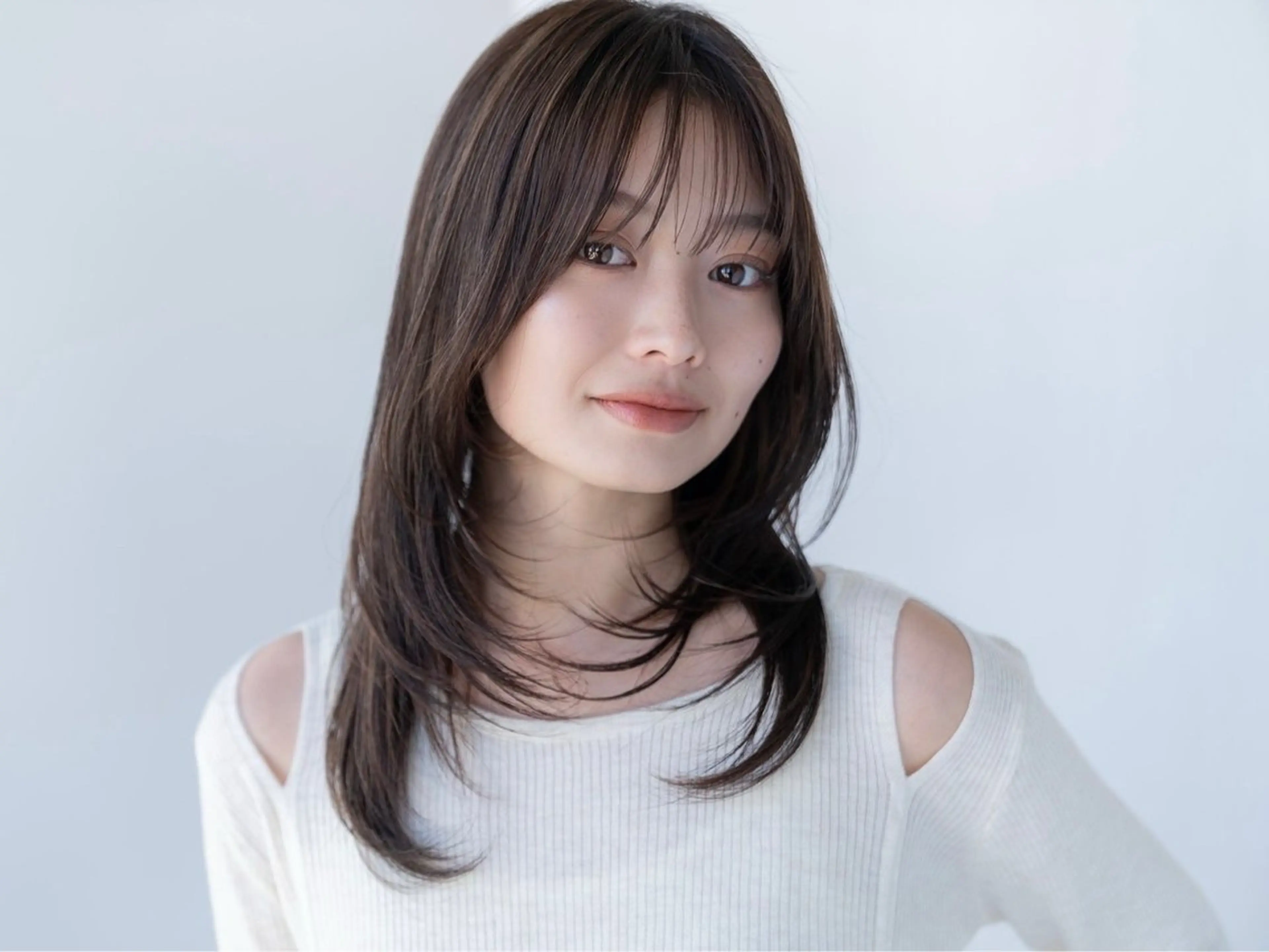 セミロング カラー カット ヘアカラー トリートメント 🉐レイヤー/塩見 弘樹🉐渋谷のヘアスタイル