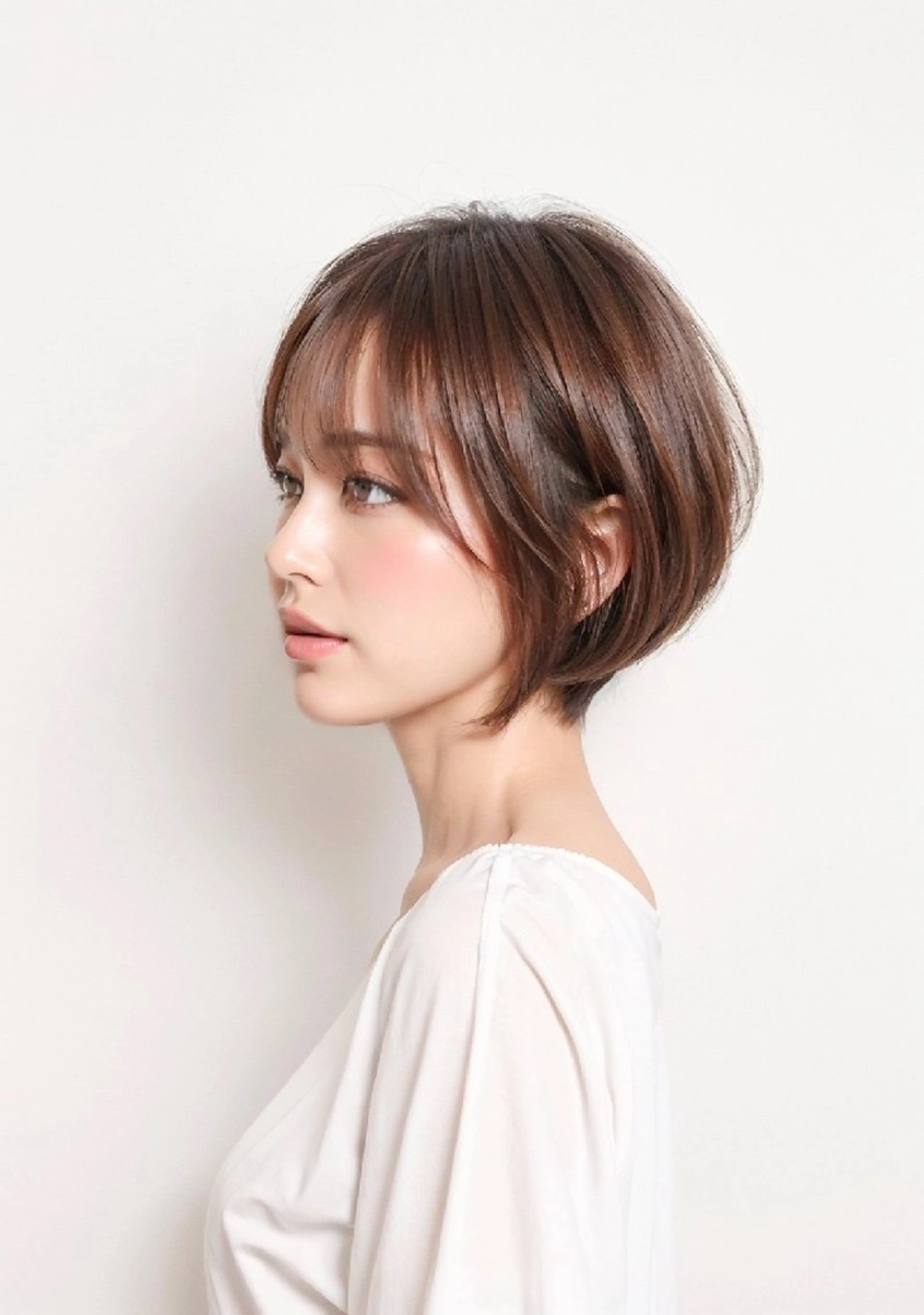 ショート カラー ボブ カット ヘアカラー トリートメント AnFye une qatllのヘアスタイル