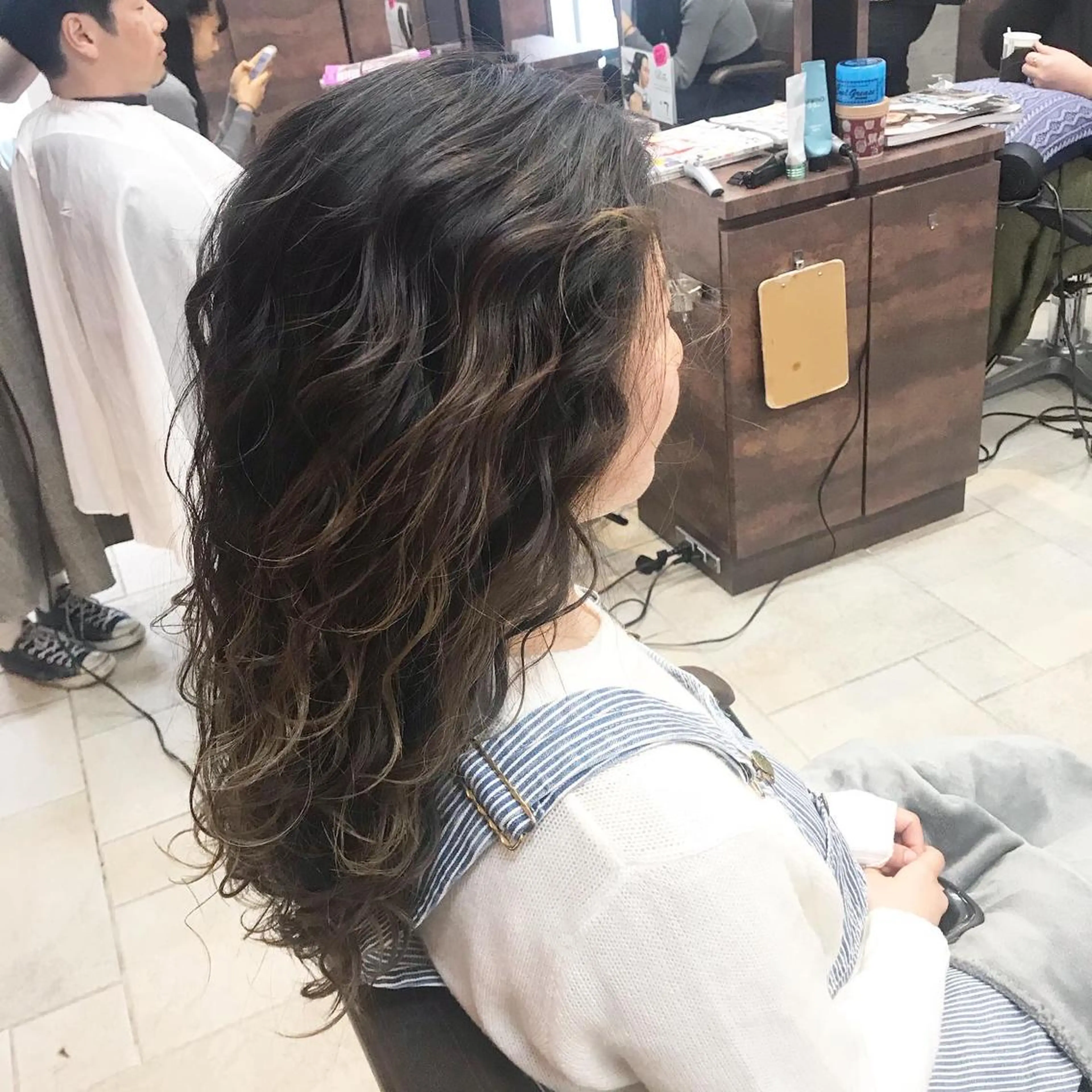 パーマ ウルフレイヤー 縮毛矯正/ヒロシのヘアスタイル