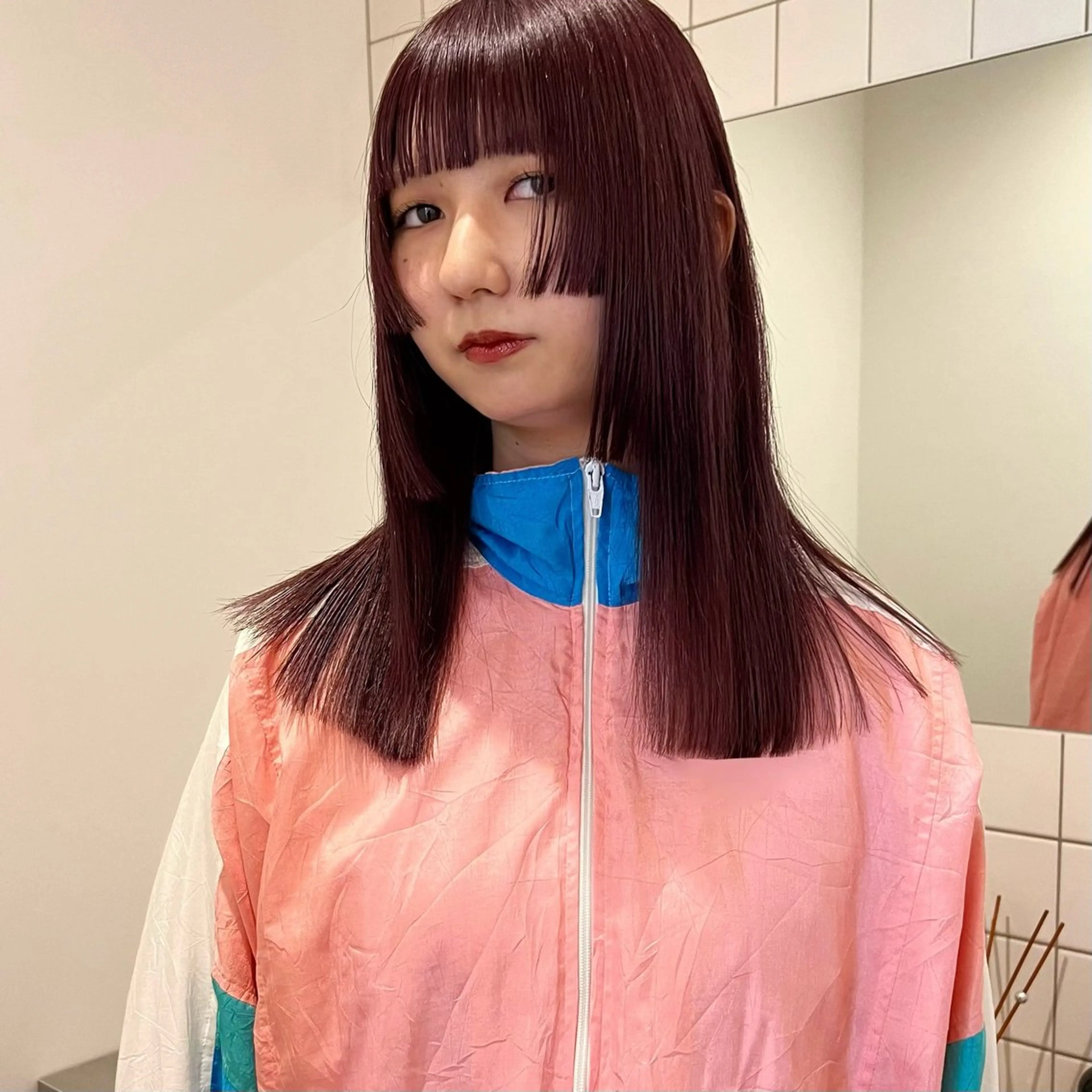 ミディアム カット ヘアカラー 舟橋耀/ブリーチカラ ー/レイヤーカットのヘアスタイル