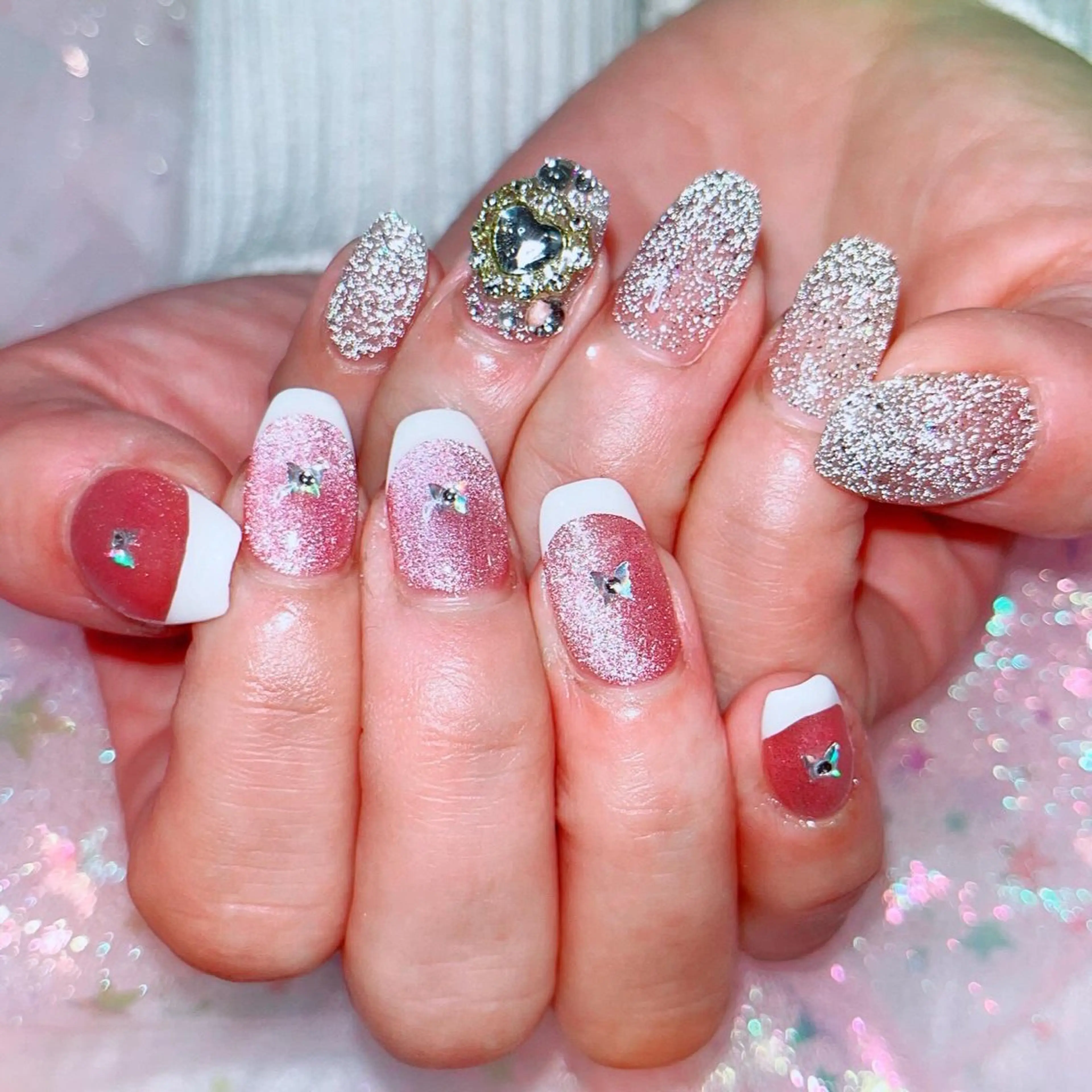 ネイル フラッシュネイル フレンチネイル ジェルネイル ruirui.naildesign所属・RUI ☆のネイルデザイン