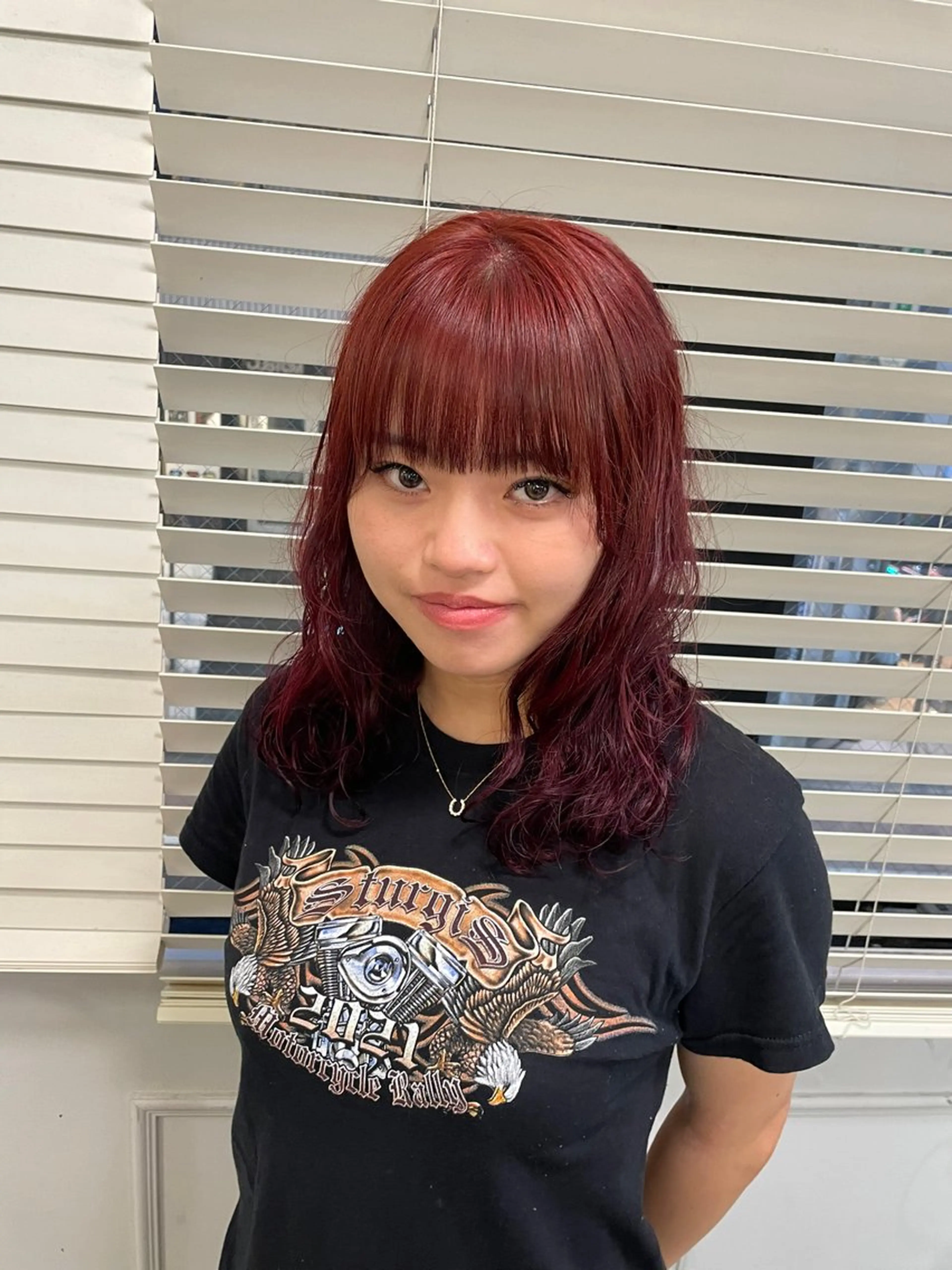 ミディアム パーマ カット パーマ girly/ヘア メイクMitsukiのヘアスタイル