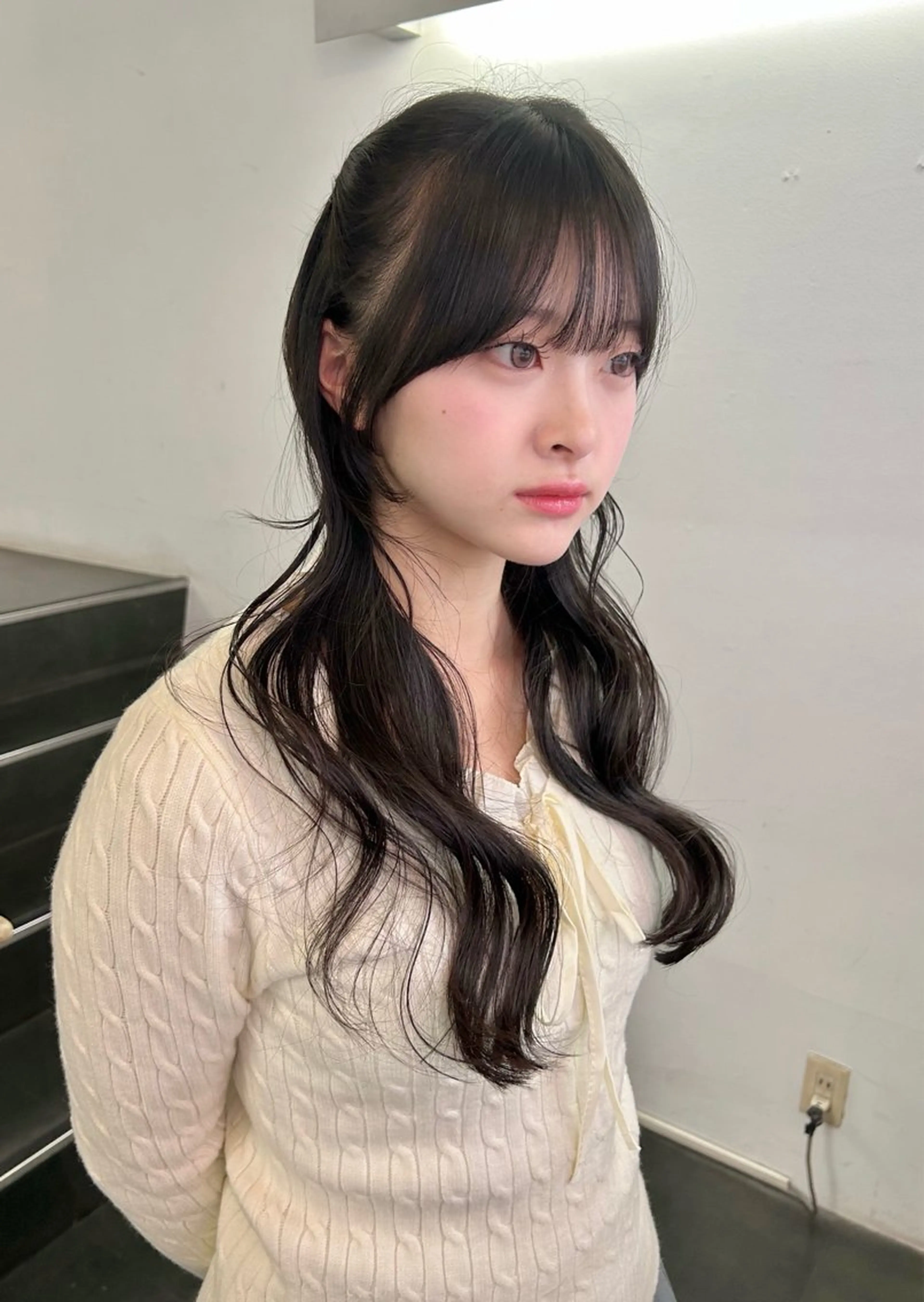 ロング カット ヘアカラー ゆほこ クリーミーcolorのヘアスタイル