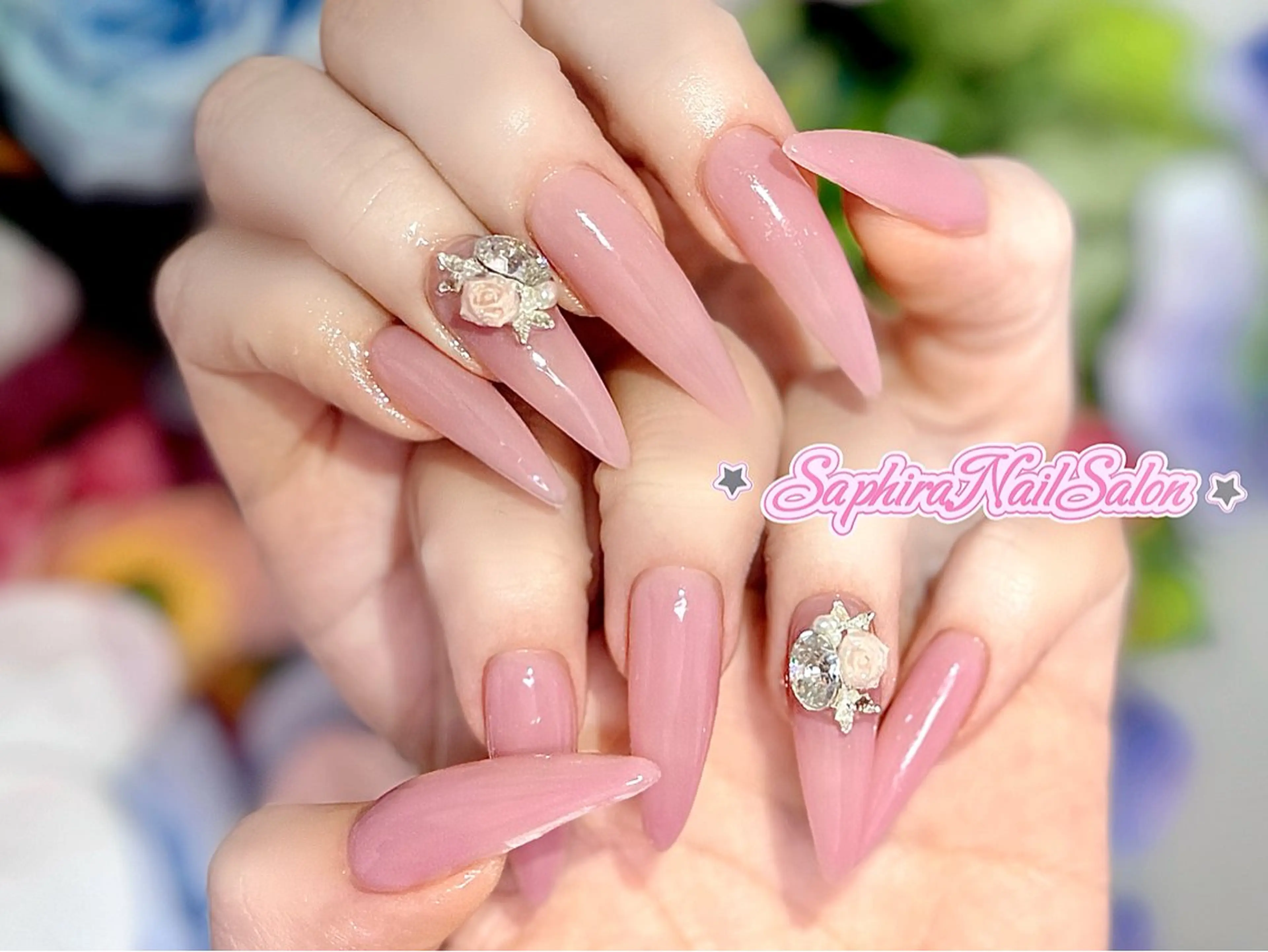 カラー ハンドネイル Saphiraネイル サロン錦糸町のネイルデザイン