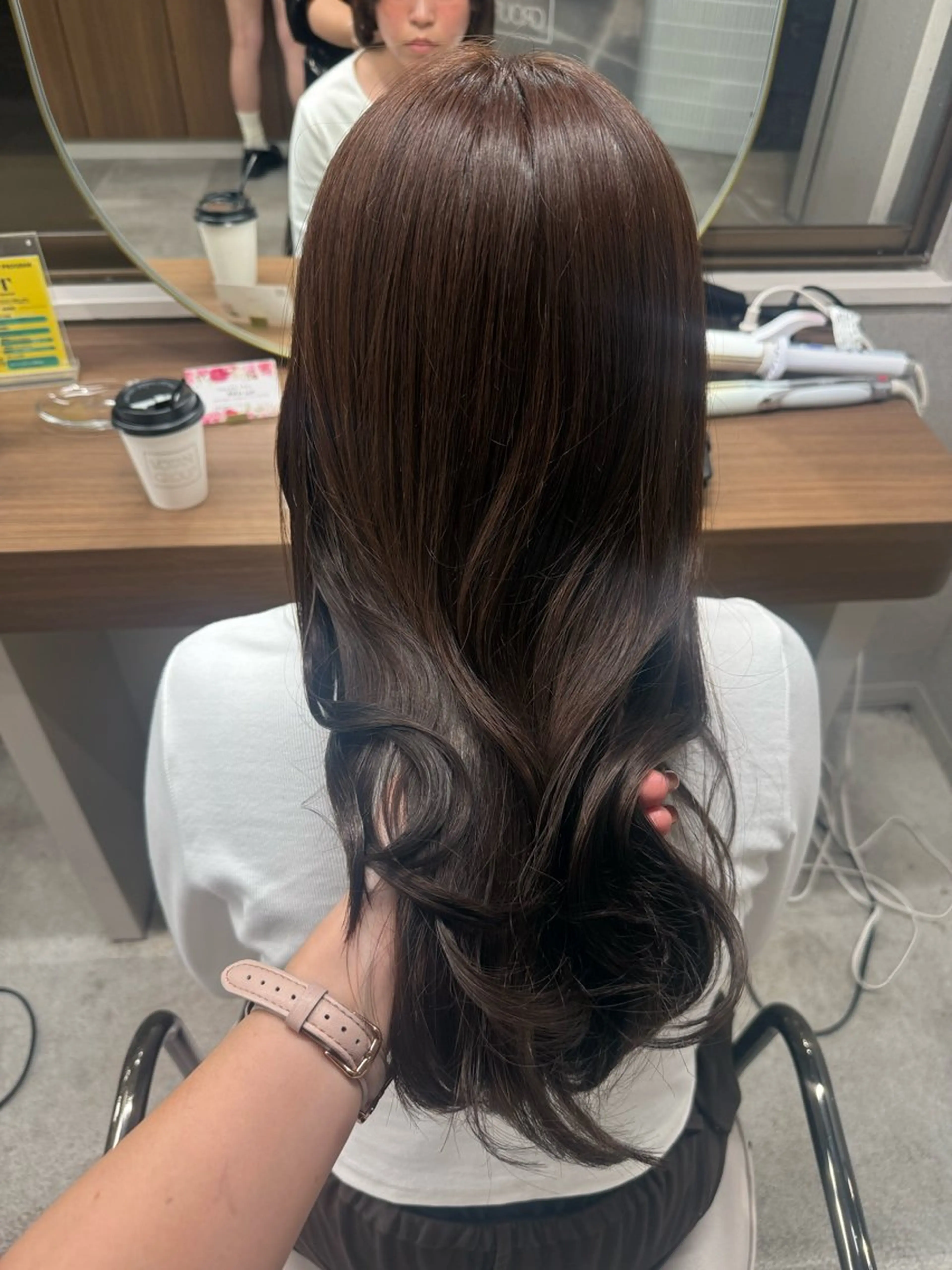 ロング カラー 韓国風ヘア レイヤーカット カット ヘアカラー トリートメント レイヤーカット /顔周り/和奏︎♪のヘアスタイル