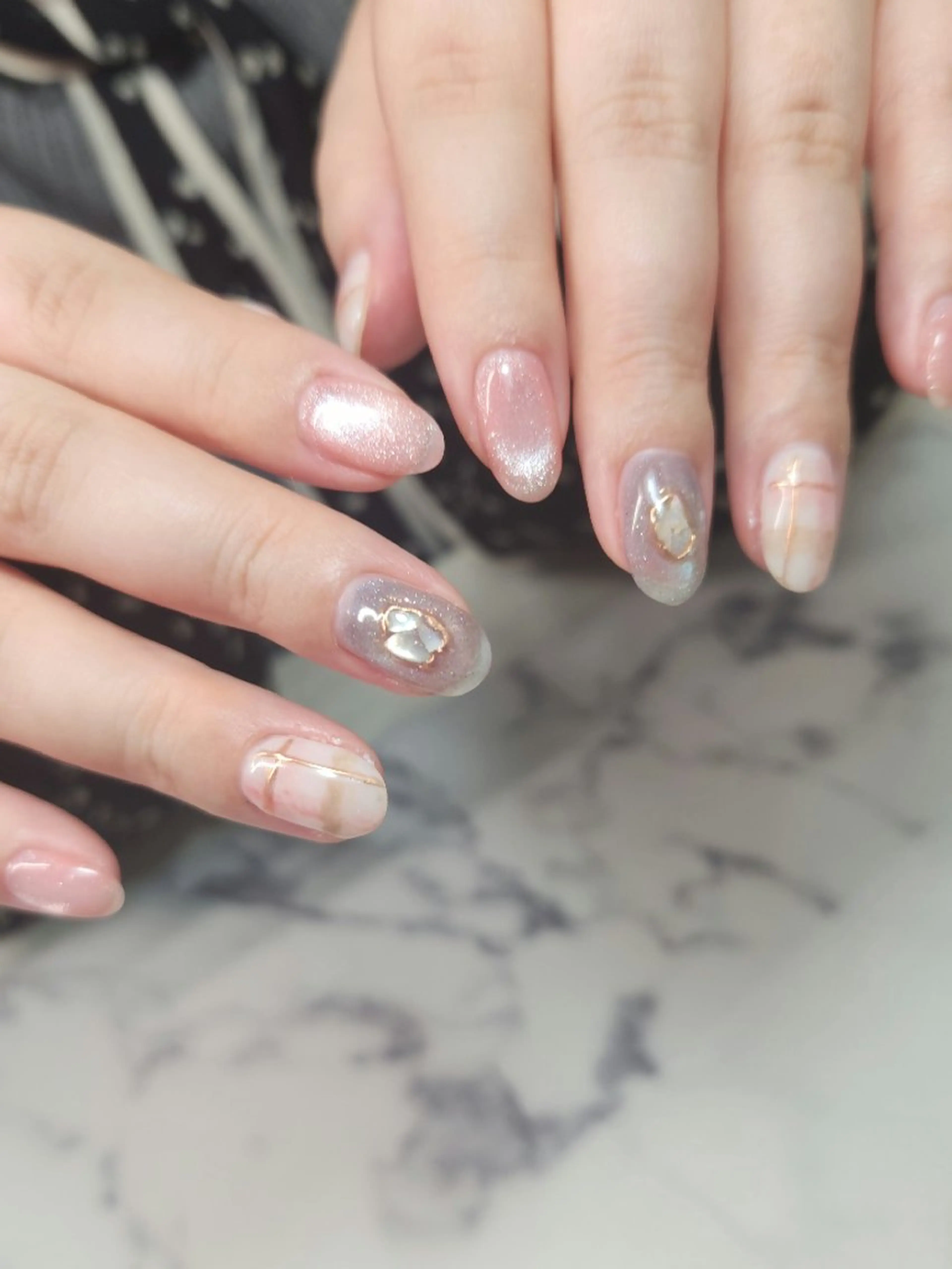 ネイル マグネットネイル 冬ネイル ハンドネイル NailSalon  N.中目黒のネイルデザイン