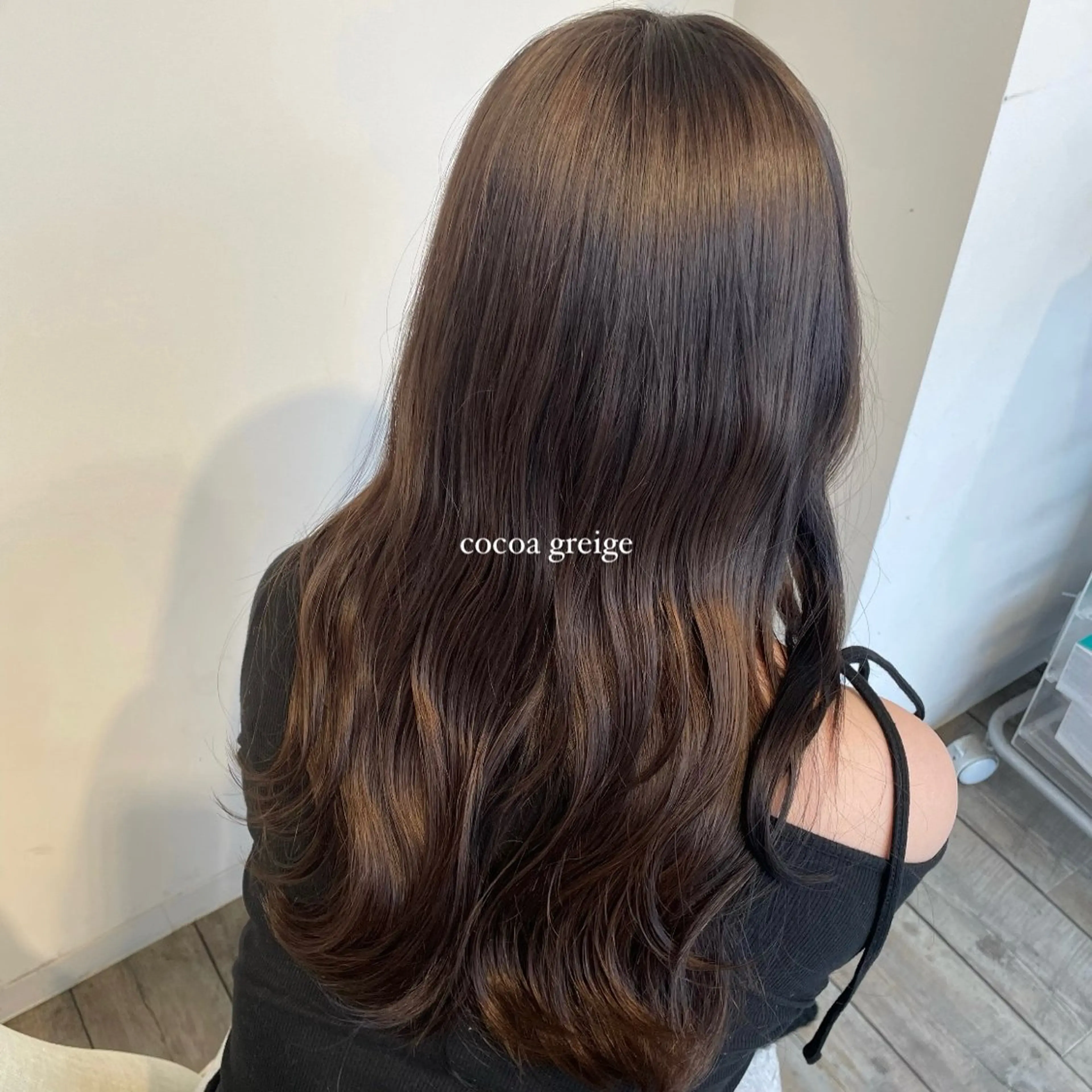 ロング ヘアカラー トリートメント レイヤー🩵ミルク ティーカラー/Miuのヘアスタイル