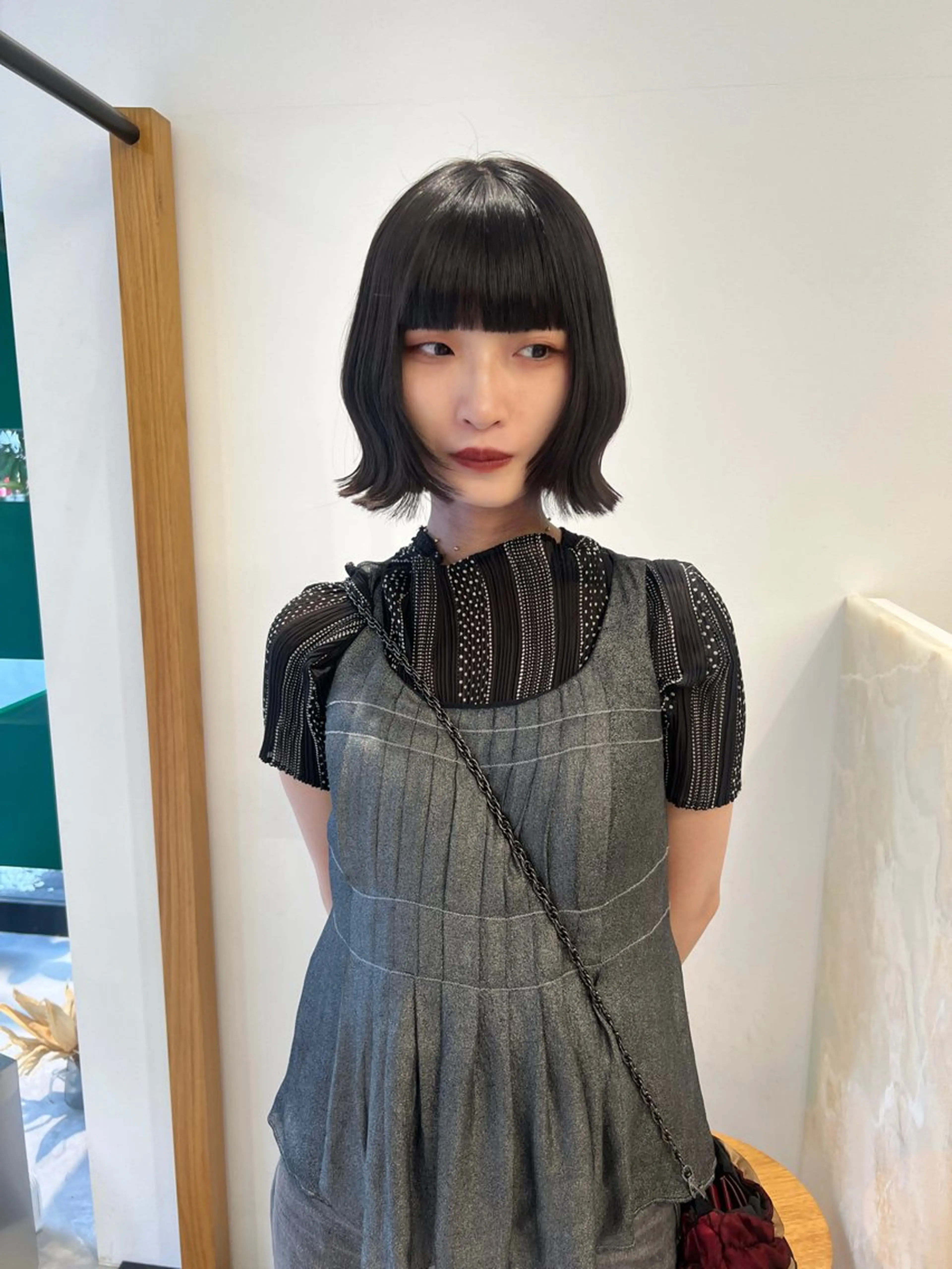 ショート ヘアアレンジ ボブ レイヤーカット カット トリートメント ブリーチなしカラー/ レイヤー/ASARIのヘアスタイル