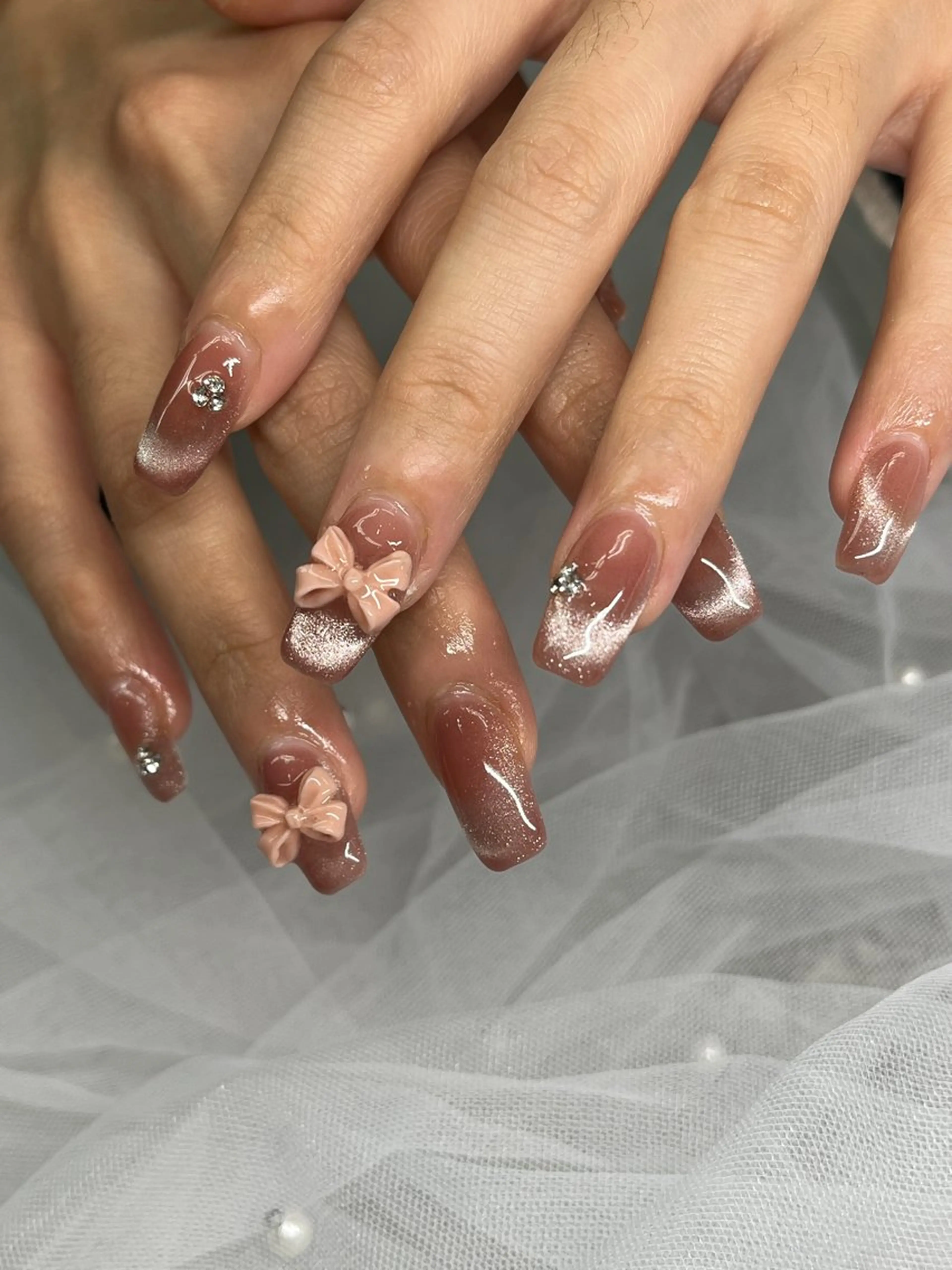 ネイル フレンチネイル マグネットネイル マグネットフレンチ ハンドネイル Partie （パルティ）のネイルデザイン