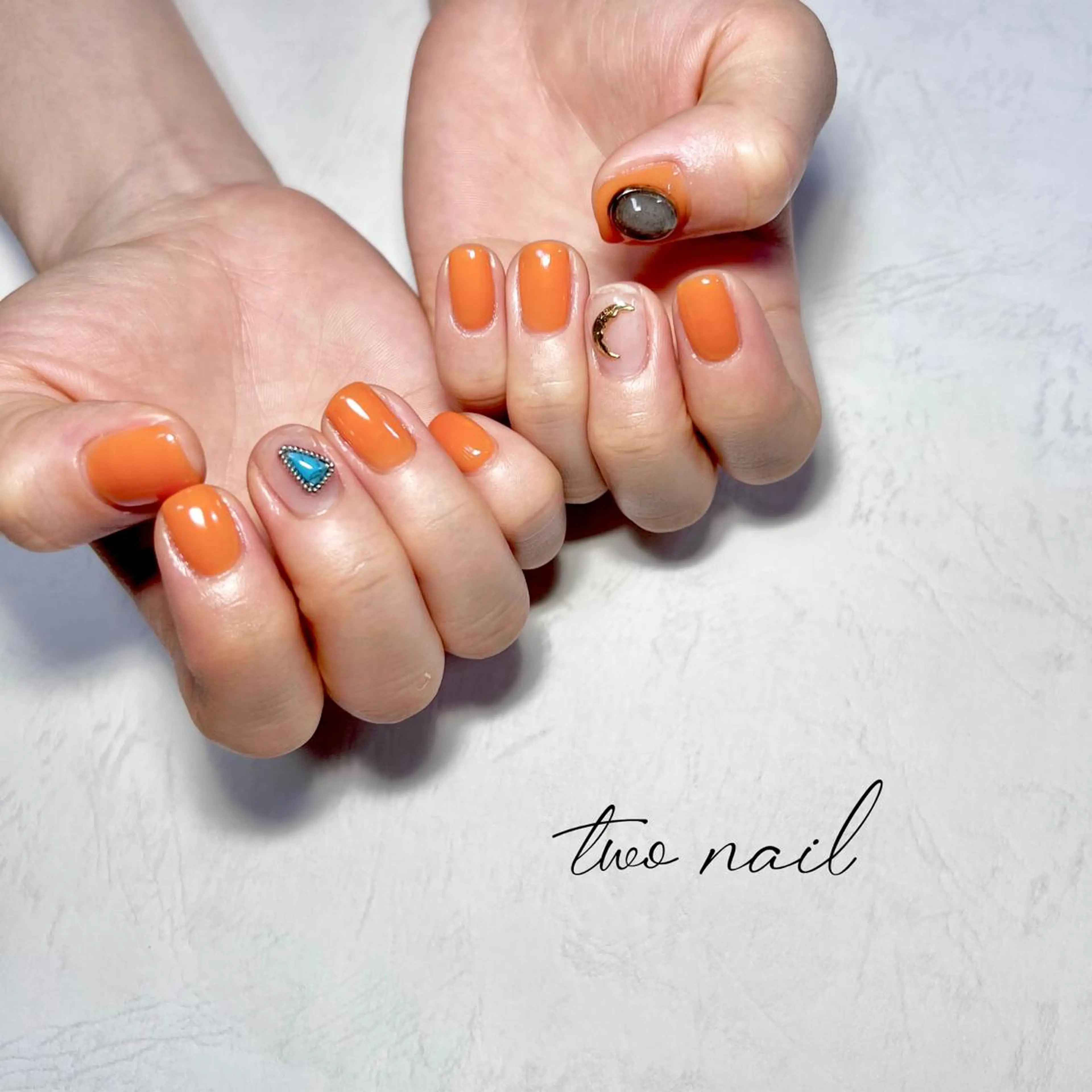 ネイル アートネイル フットネイル ハート ニュアンスネイル ホワイト ハンドネイル two nailのネイルデザイン