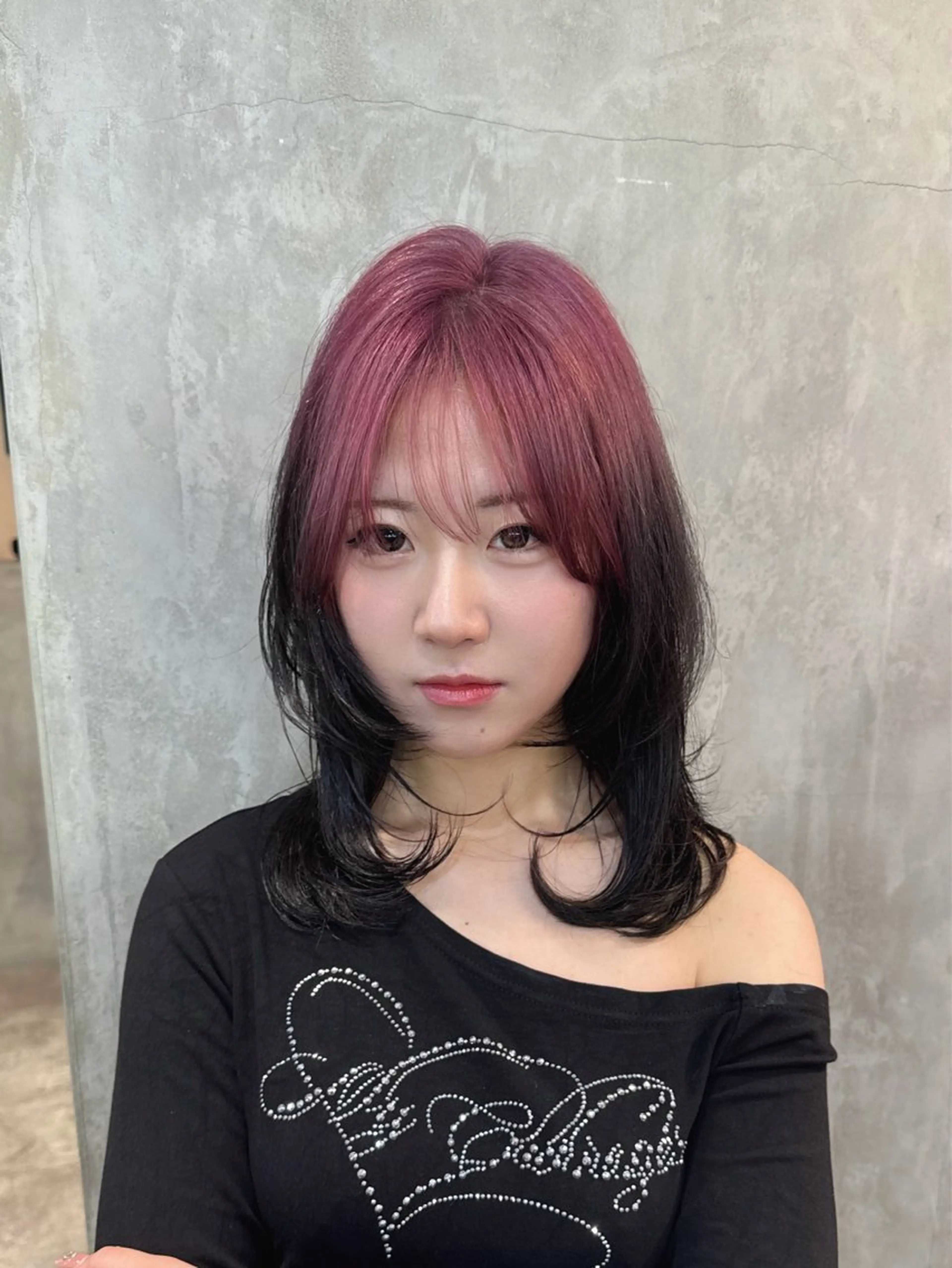 ミディアム カラー カット ヘアカラー トリートメント ザクザクレイヤー 🍀/ブリーチ/小田のヘアスタイル