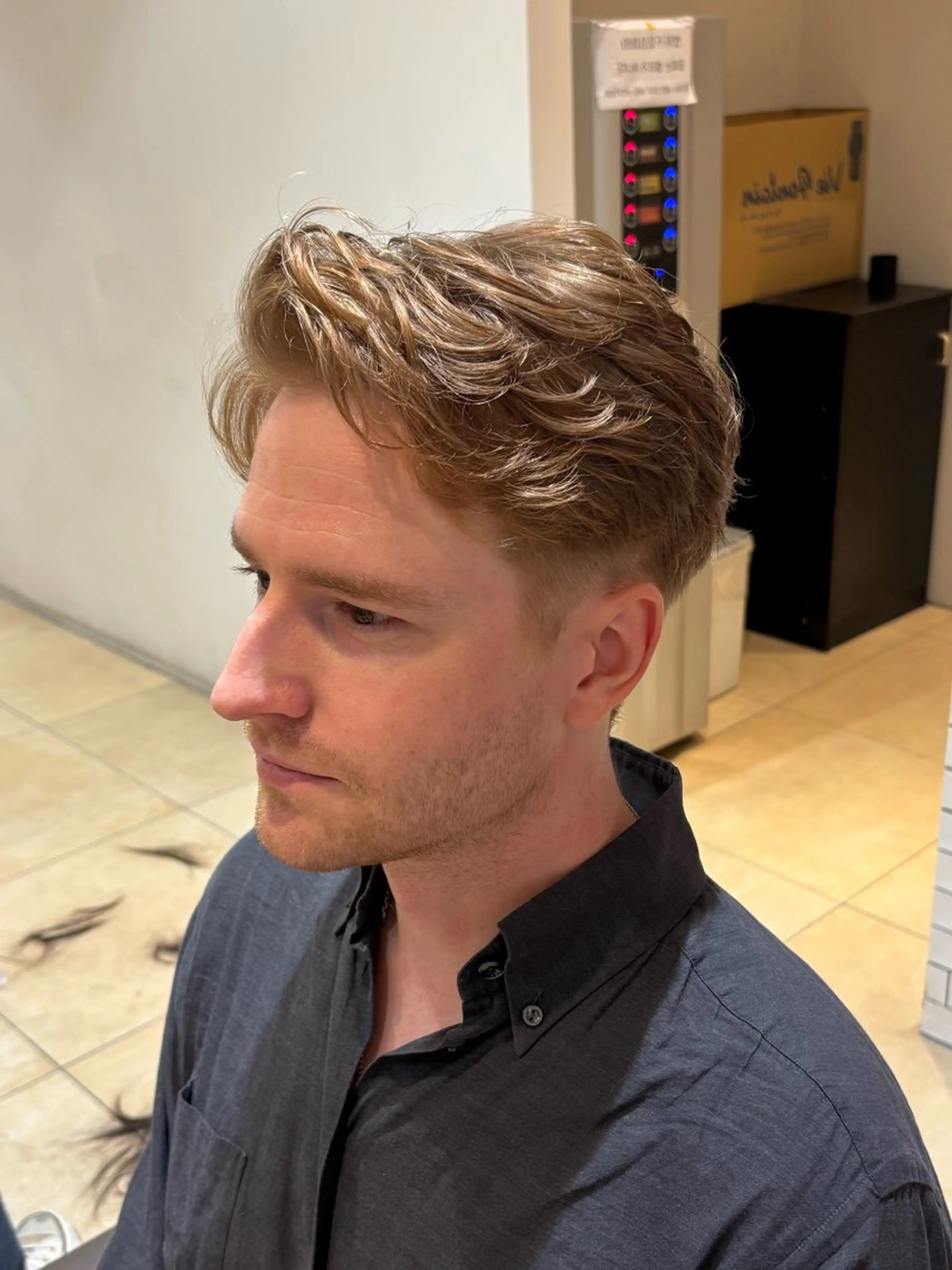 ミディアム パーマ メンズ HARBOR メンズサロンLUCAのヘアスタイル