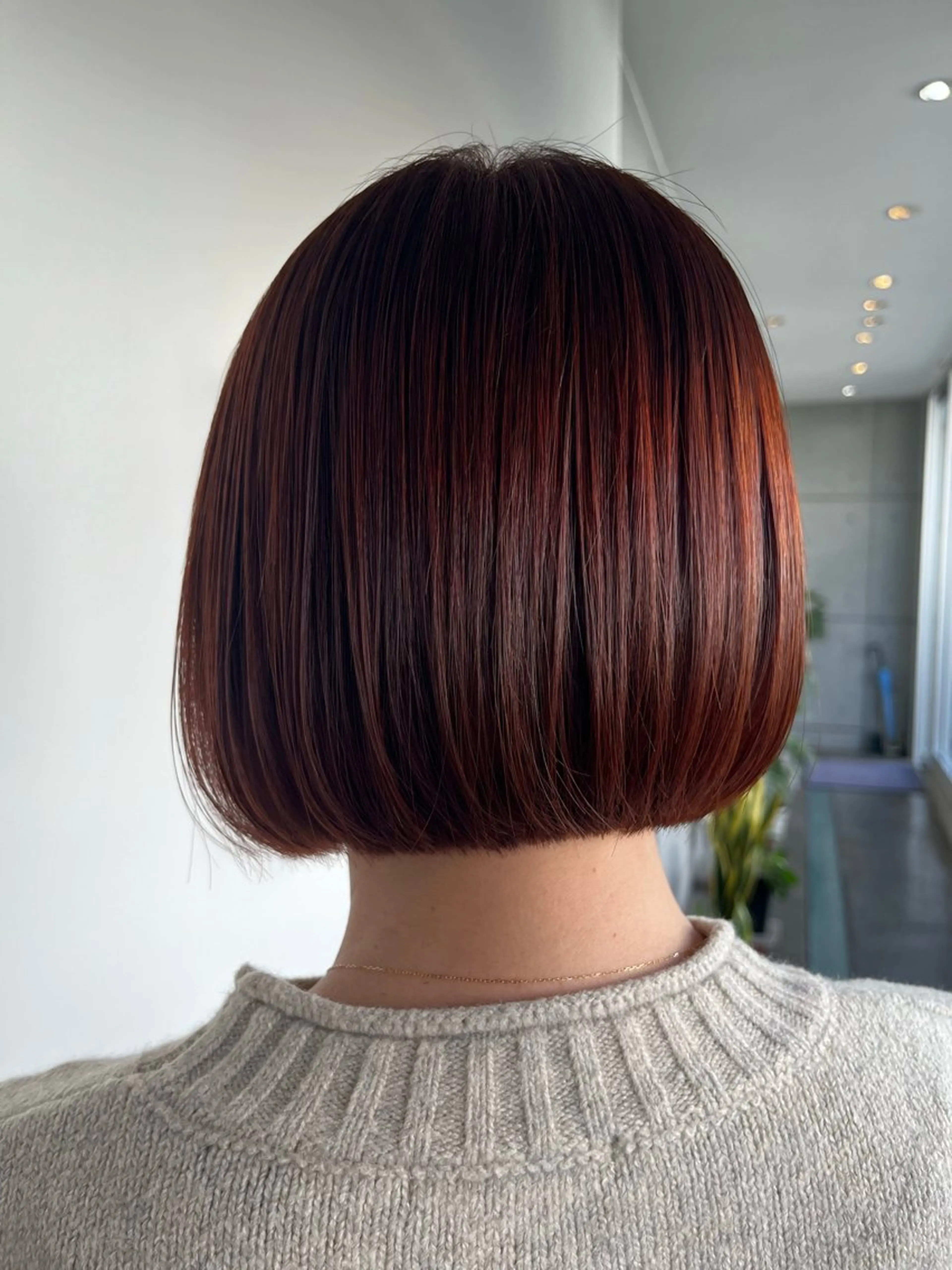 ショート オレンジブラウン ボブ sharon所属・おせ ちさとのヘアスタイル