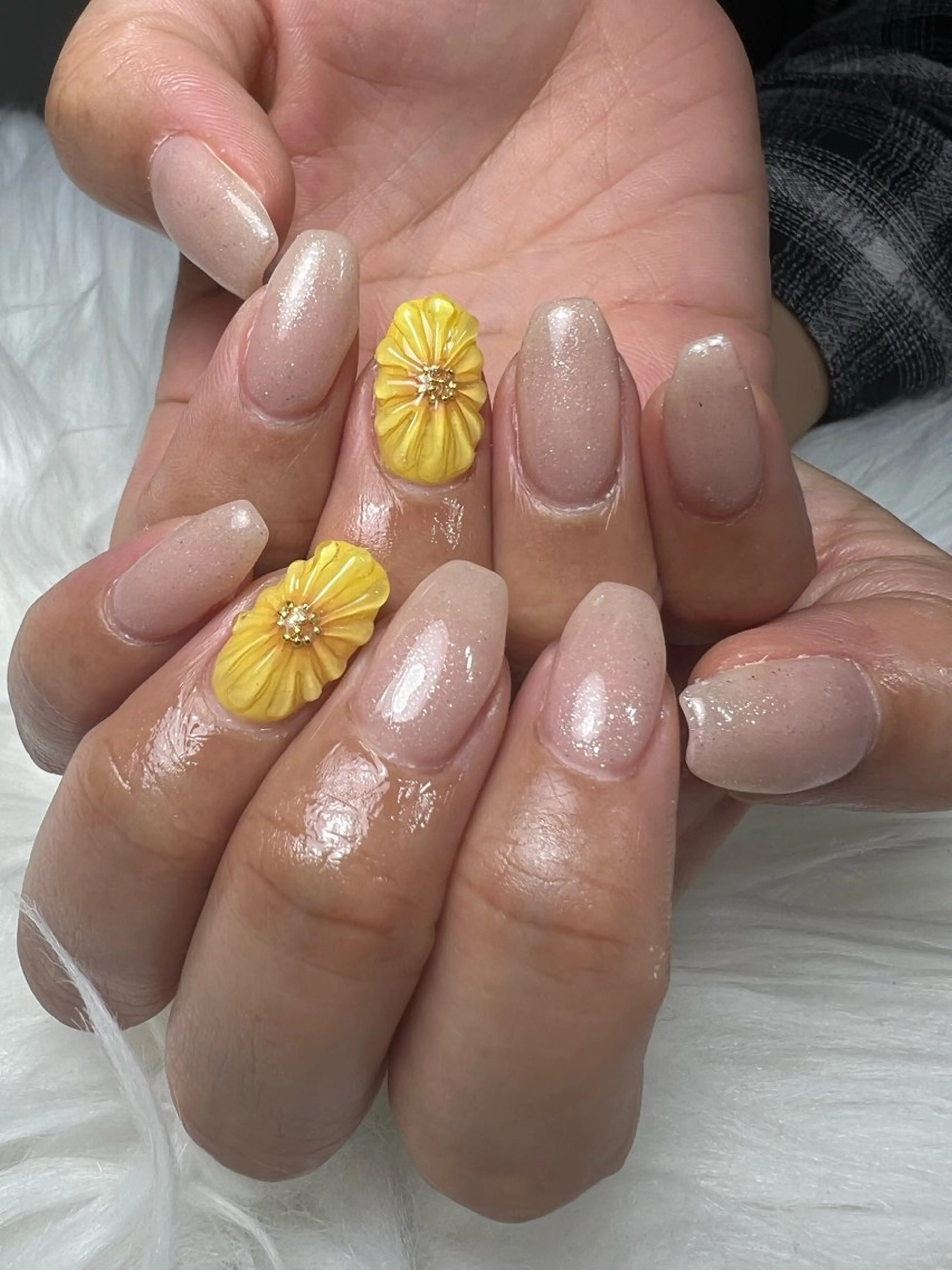 セミロング Sun nail ...ayaのネイルデザイン