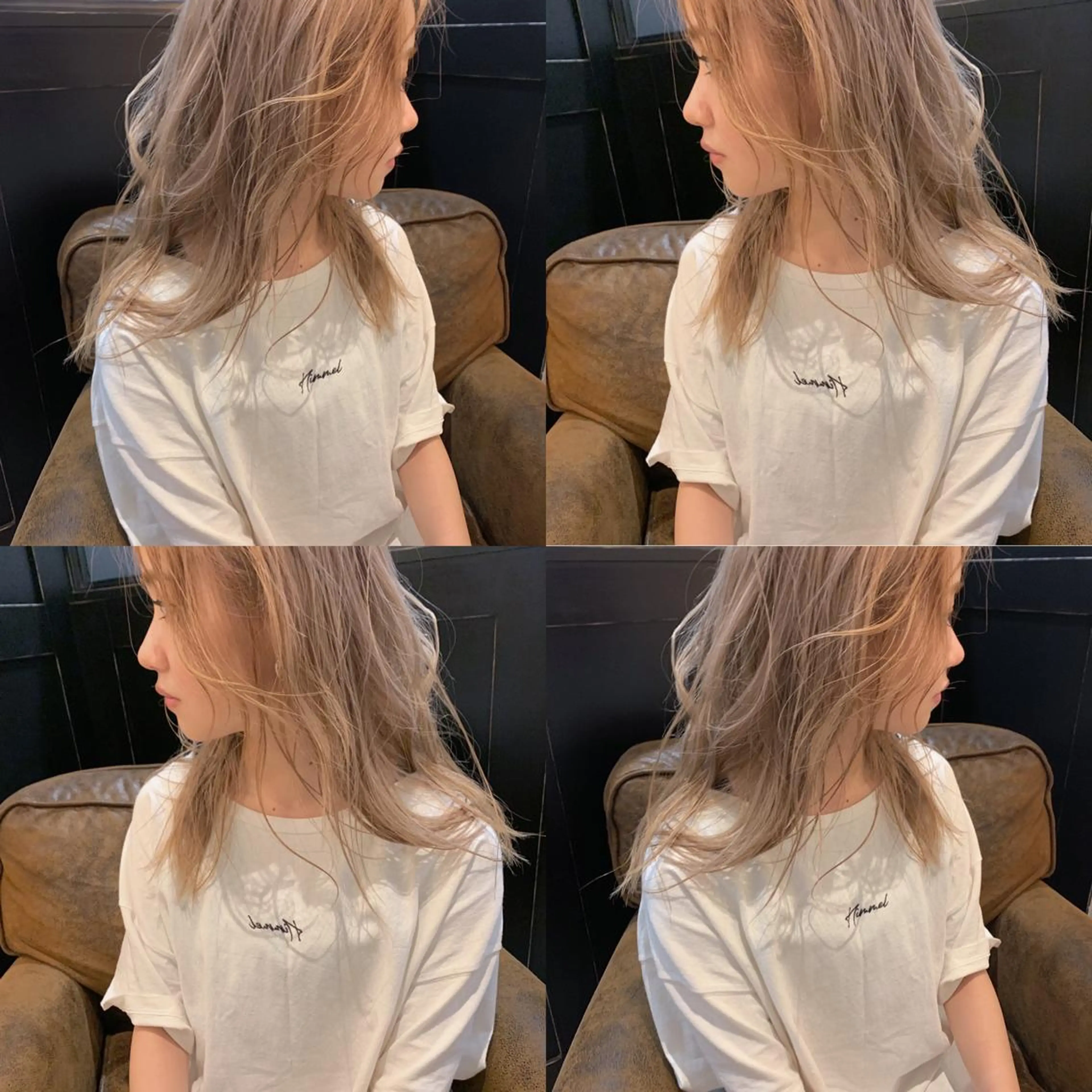 セミロング カラー ベージュカラー ハイトーンカラー ヘアカラー トリートメント 透明感カラー×艶🩶 🌟YOSHIKIのヘアスタイル