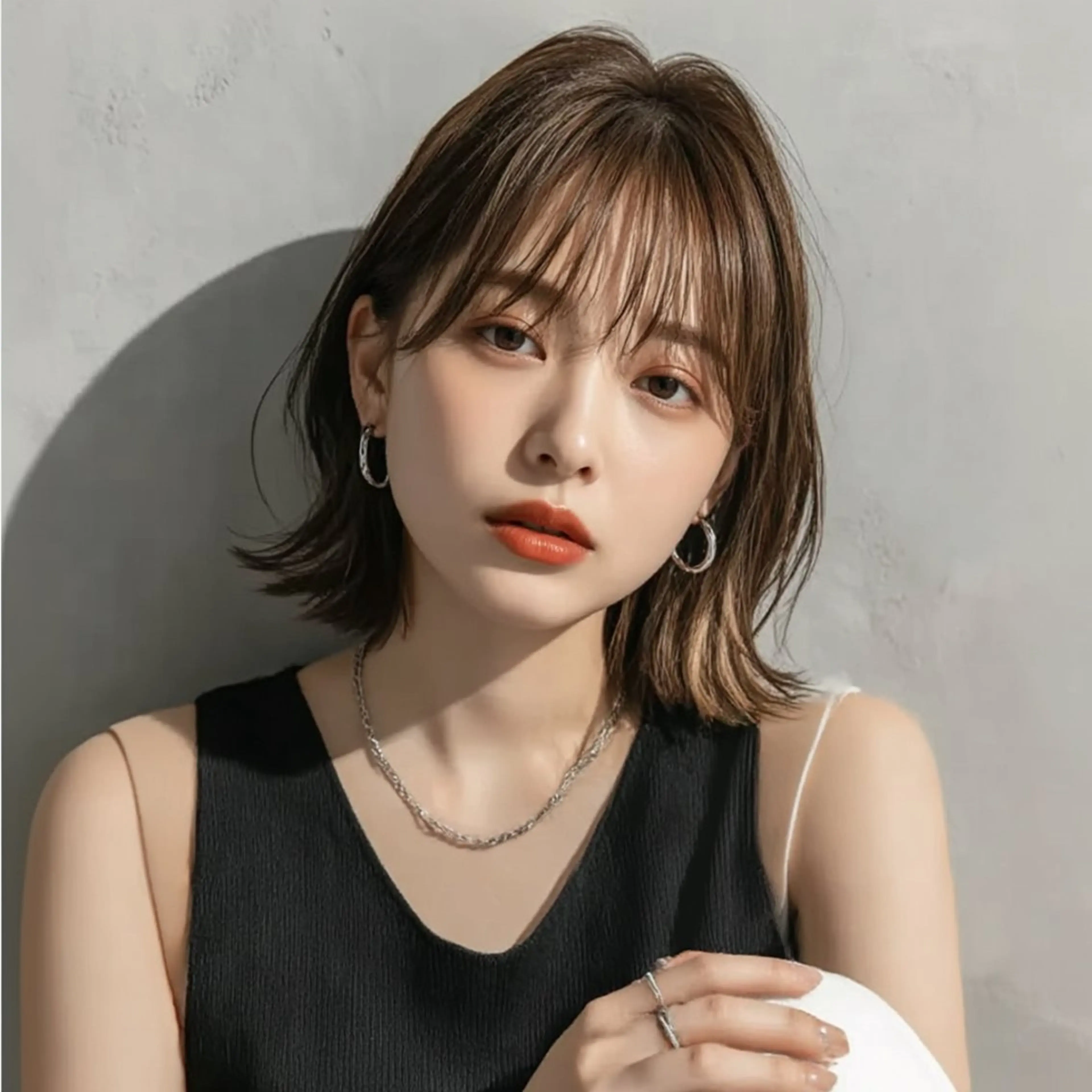 ショート 切りっぱなしボブ ボブ 似合わせカット 服部　翔太/ 似合わせカットカラーのヘアスタイル