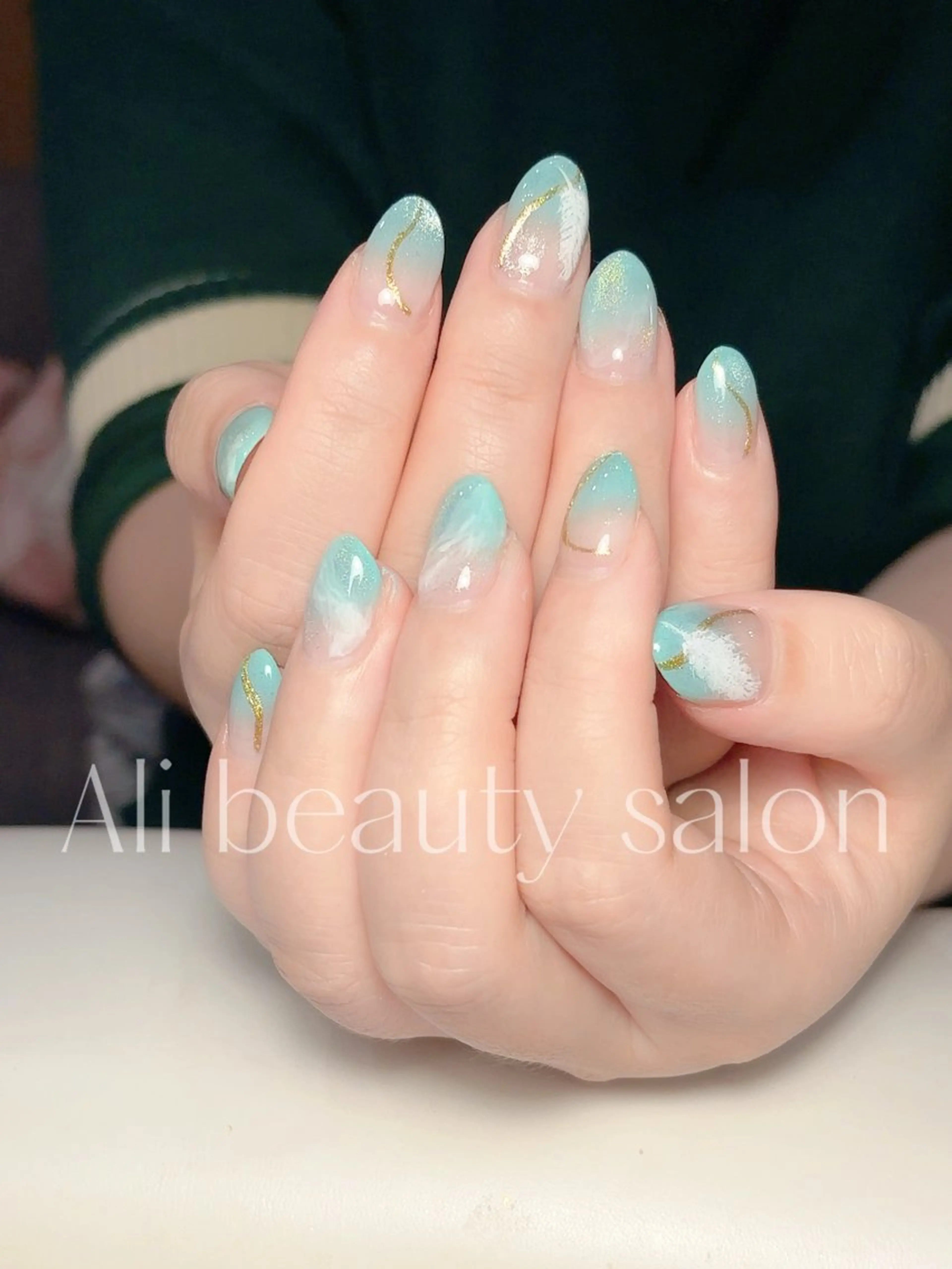 ネイル グラデーション マグネットネイル 持ち込み ハンドネイル Ali 新小岩 ネイル専門のネイルデザイン