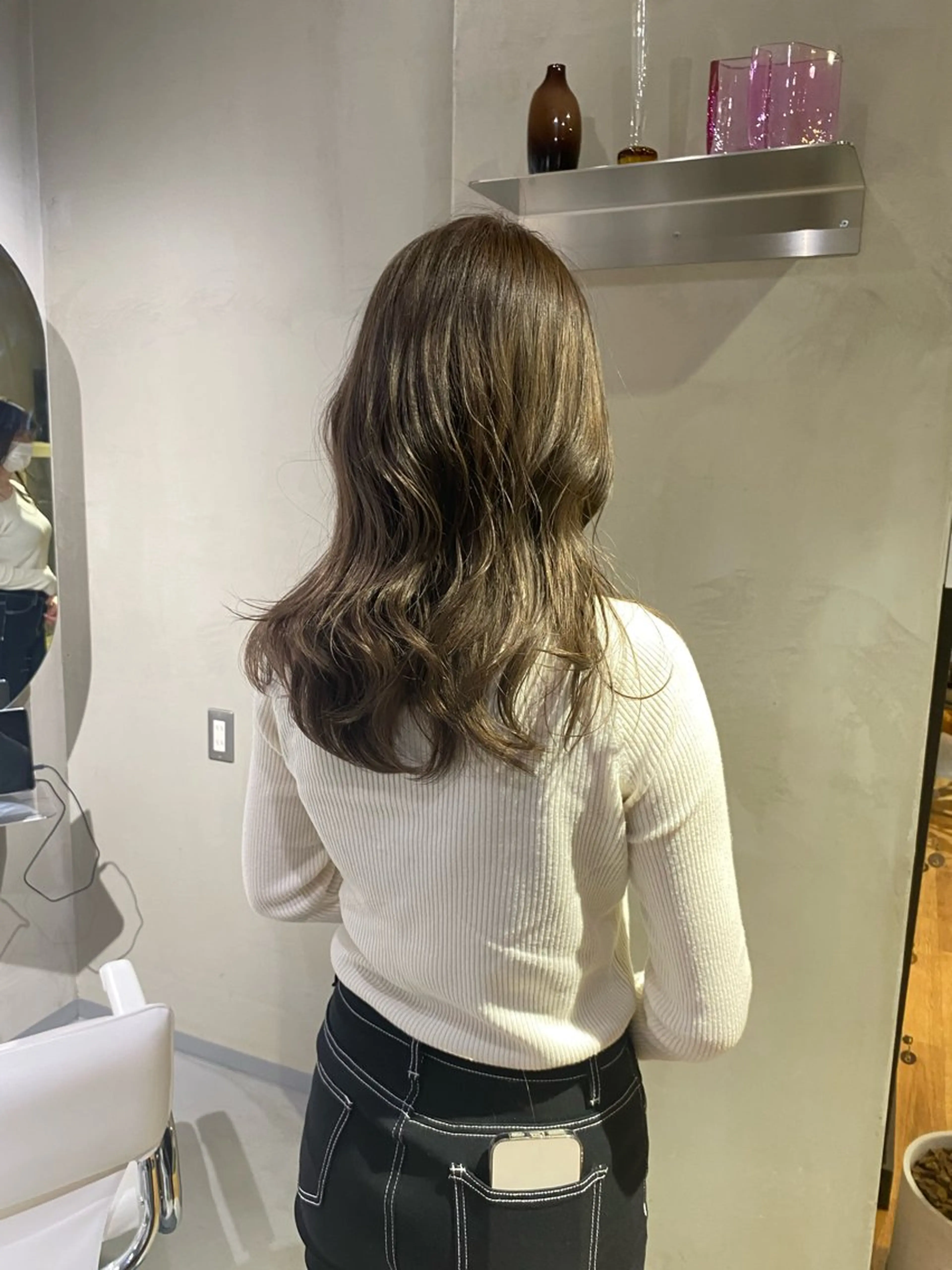 カラー アカリ /パーマスタイルのヘアスタイル