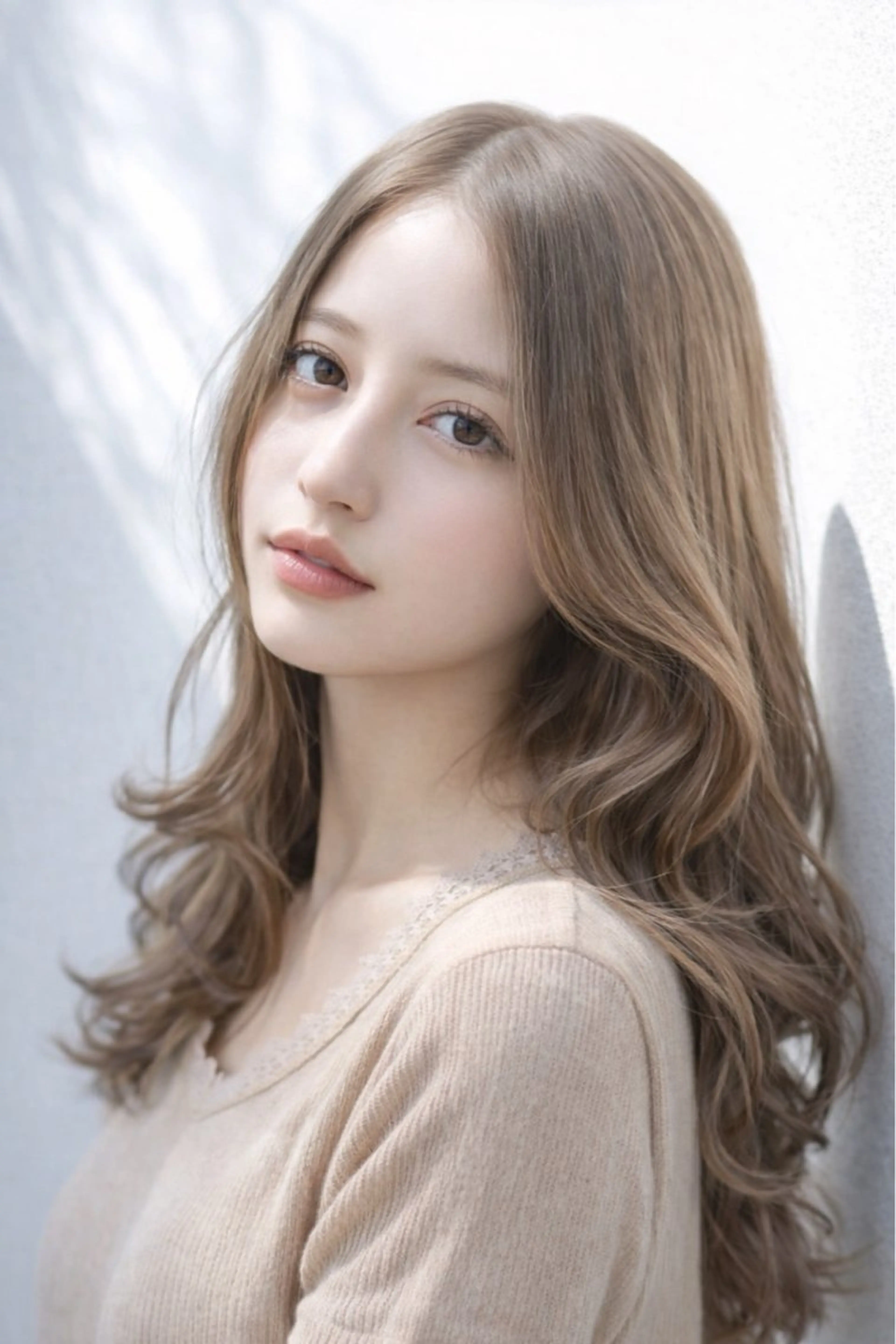 セミロング カラー ベージュカラー ブリーチ 透明感カラー 似合わせカット カット ヘアカラー トリートメント 田村和範/似合わせ カラー/髪質改善のヘアスタイル