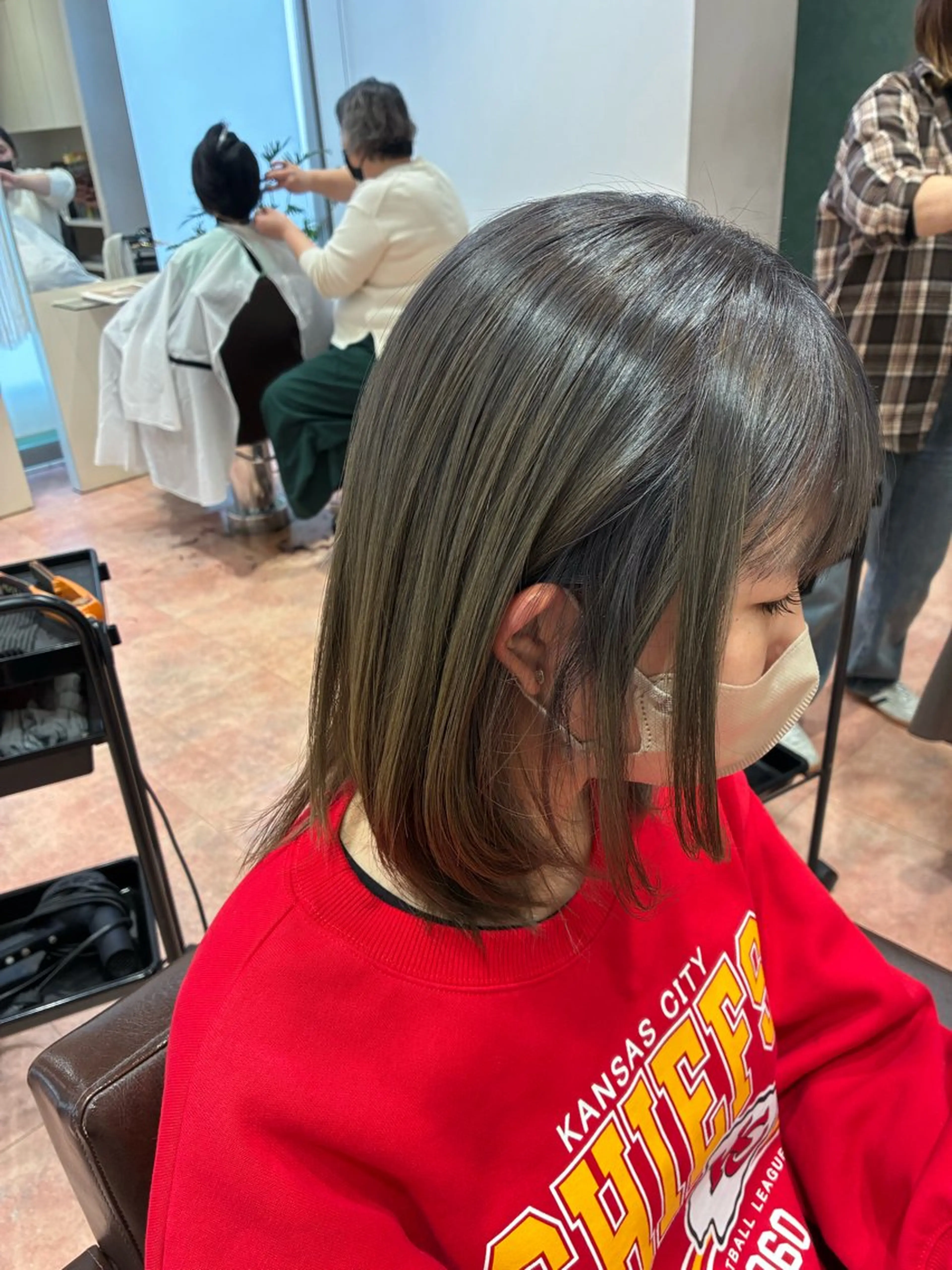 ミディアム カラー グレージュ オリーブグレージュ オリーブグレー ふるた/四日市/ 大人女性/ショートのヘアスタイル