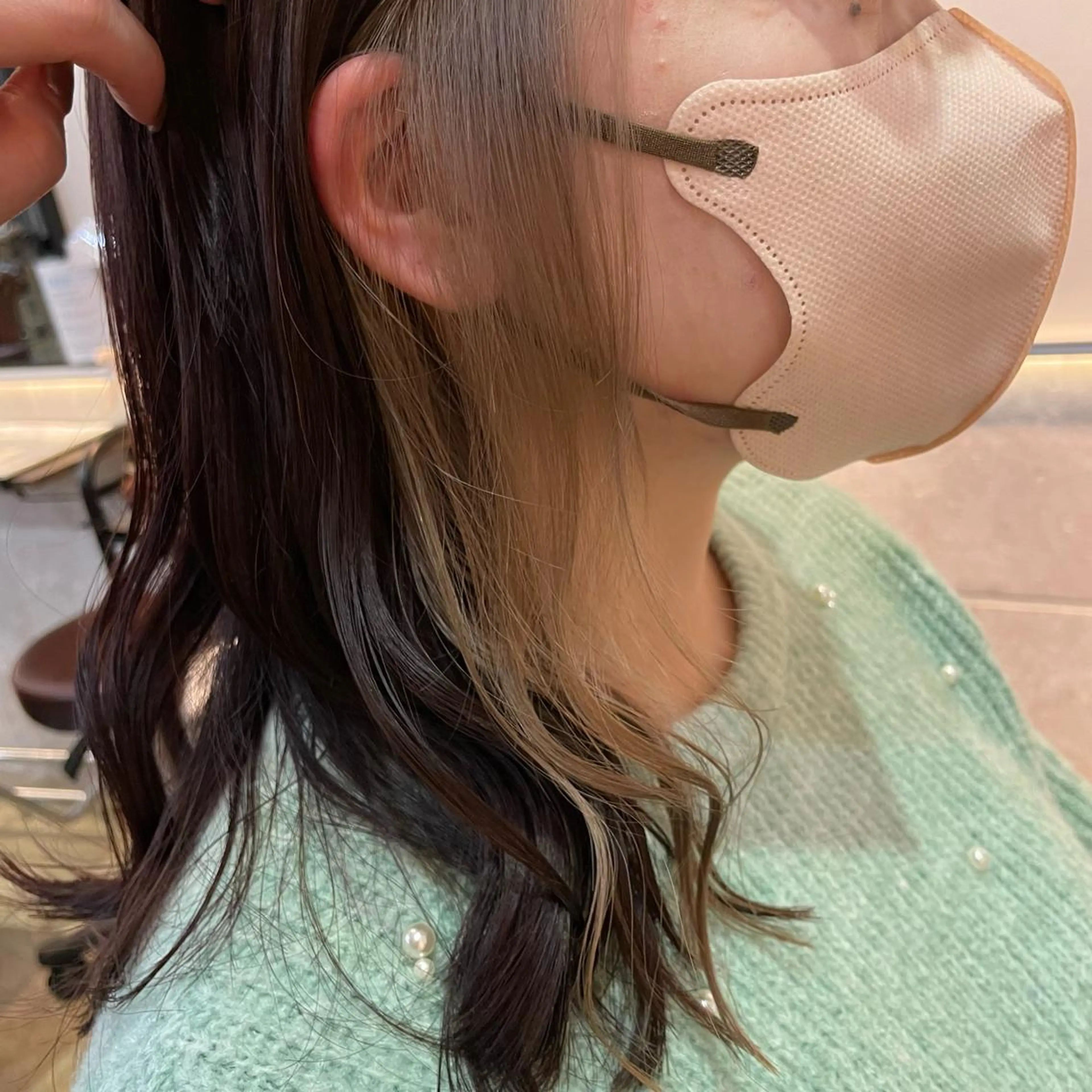 セミロング カラー ヘアカラー トリートメント FERIAあべの KARINのヘアスタイル