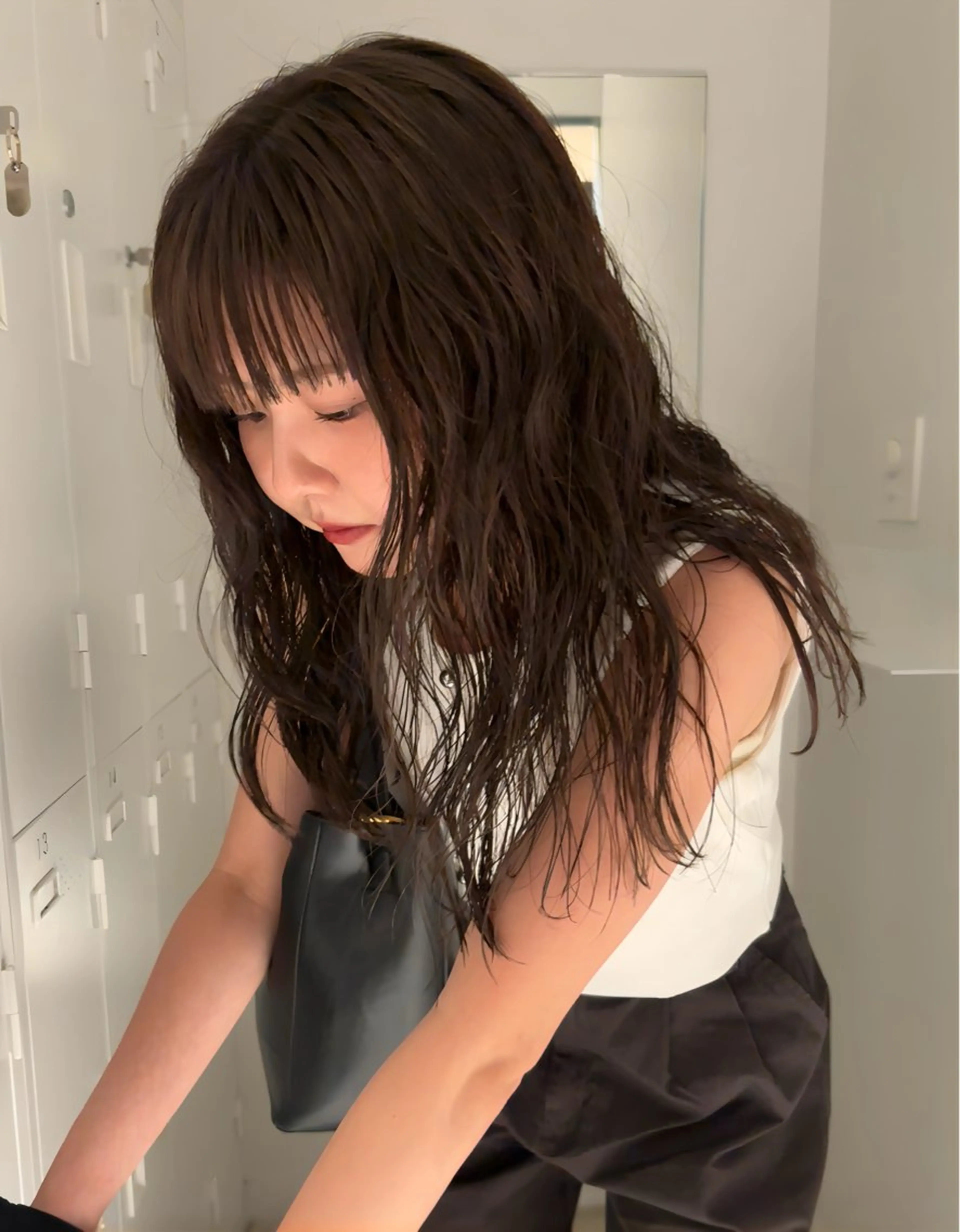 ロング パーマ 透明感カラー/パーマ オレンジmiyo⭐️のヘアスタイル