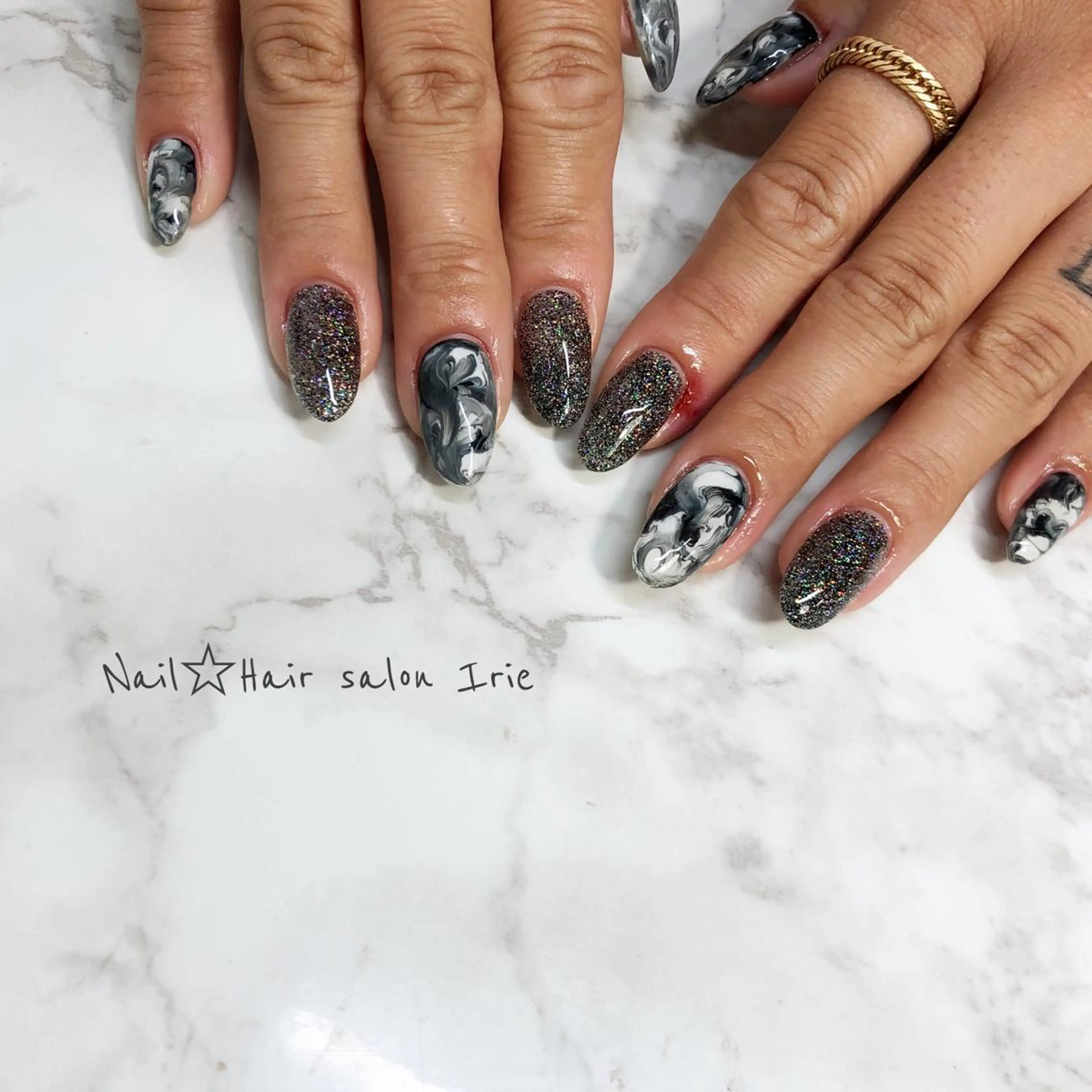 ③1色塗orラメグラ(6本アート追加)の写真