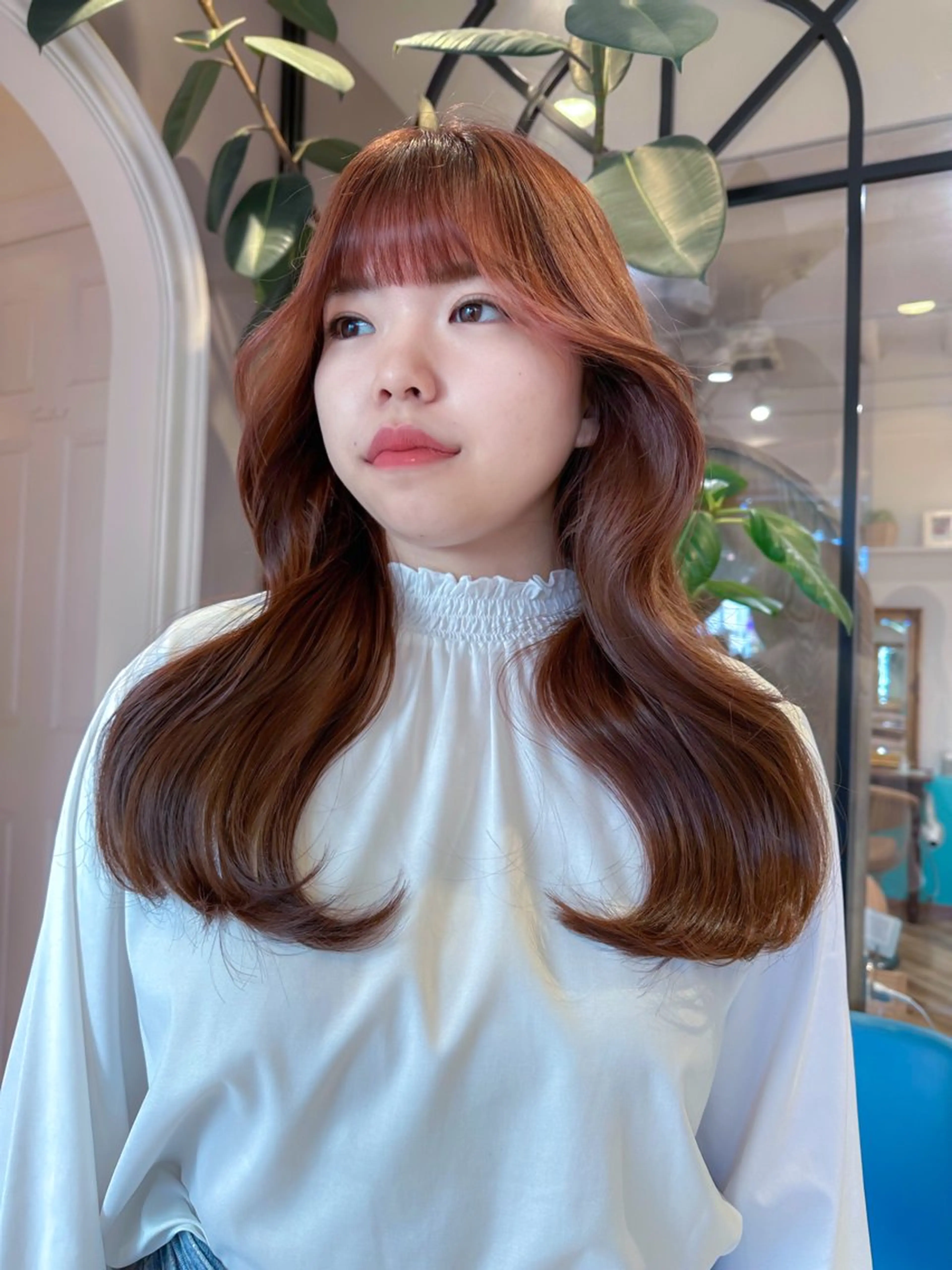 ロング カラー カット ヘアカラー レイヤー🇰🇷 韓国ヘア💕トモミのヘアスタイル