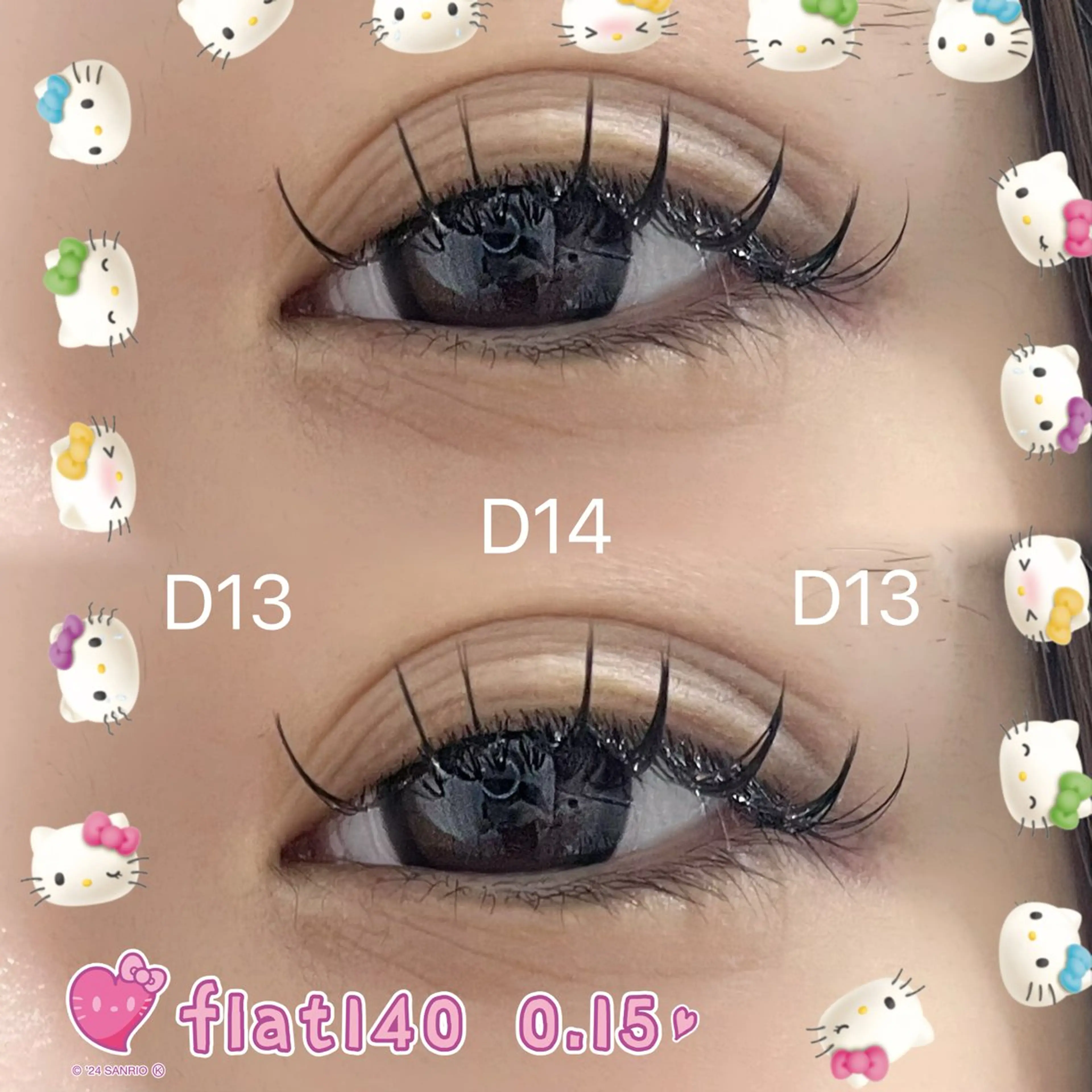 マツエク・マツパ Dカール フラットラッシュ Beauty Salon Cherish 中川店所属・Cherish名古屋 高畑💫馬渕奈恵💫のマツエク・マツパデザイン