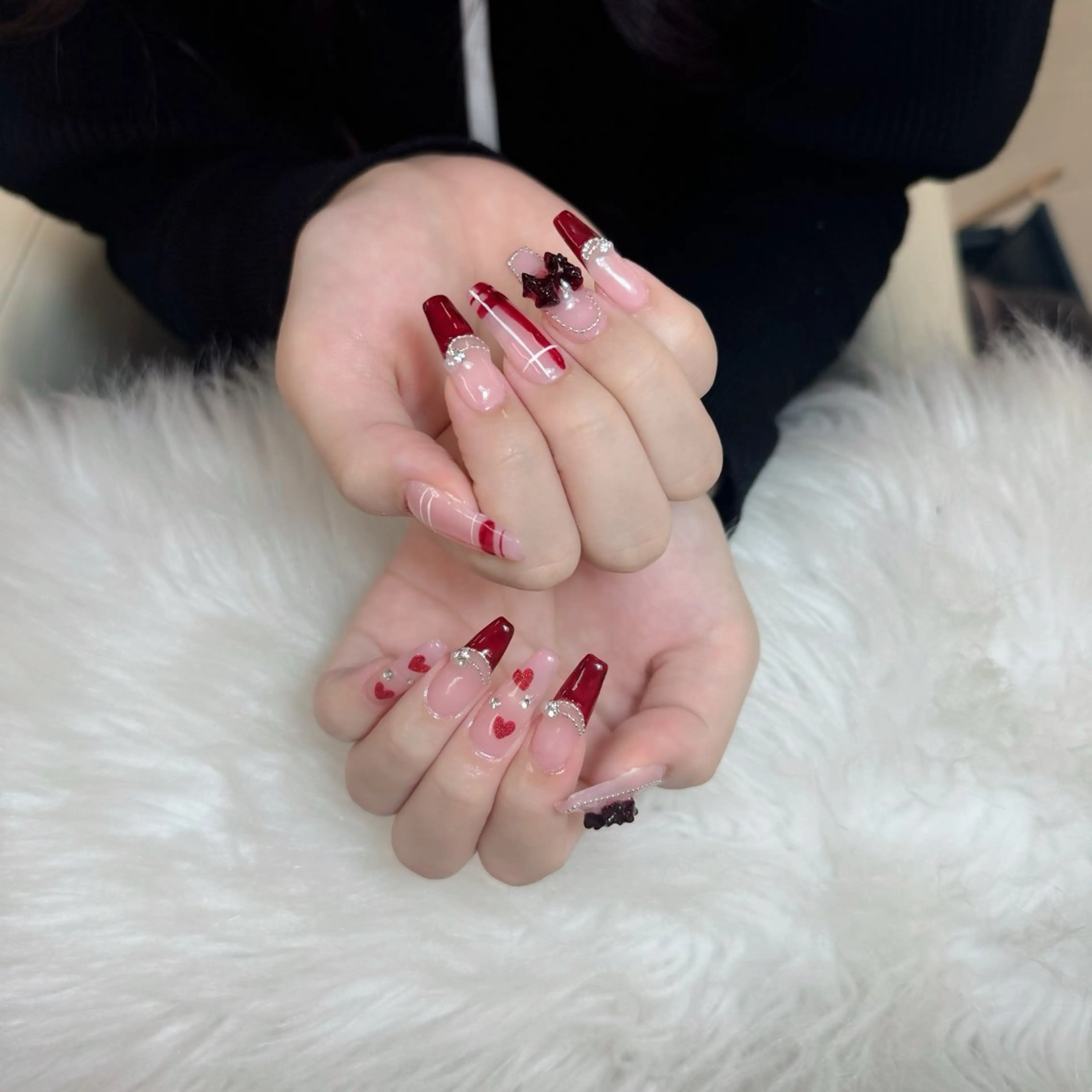 ネイル アートネイル フレンチネイル ジェルネイル 韓国ネイル マグネットネイル Lenie Shinokuboのネイルデザイン