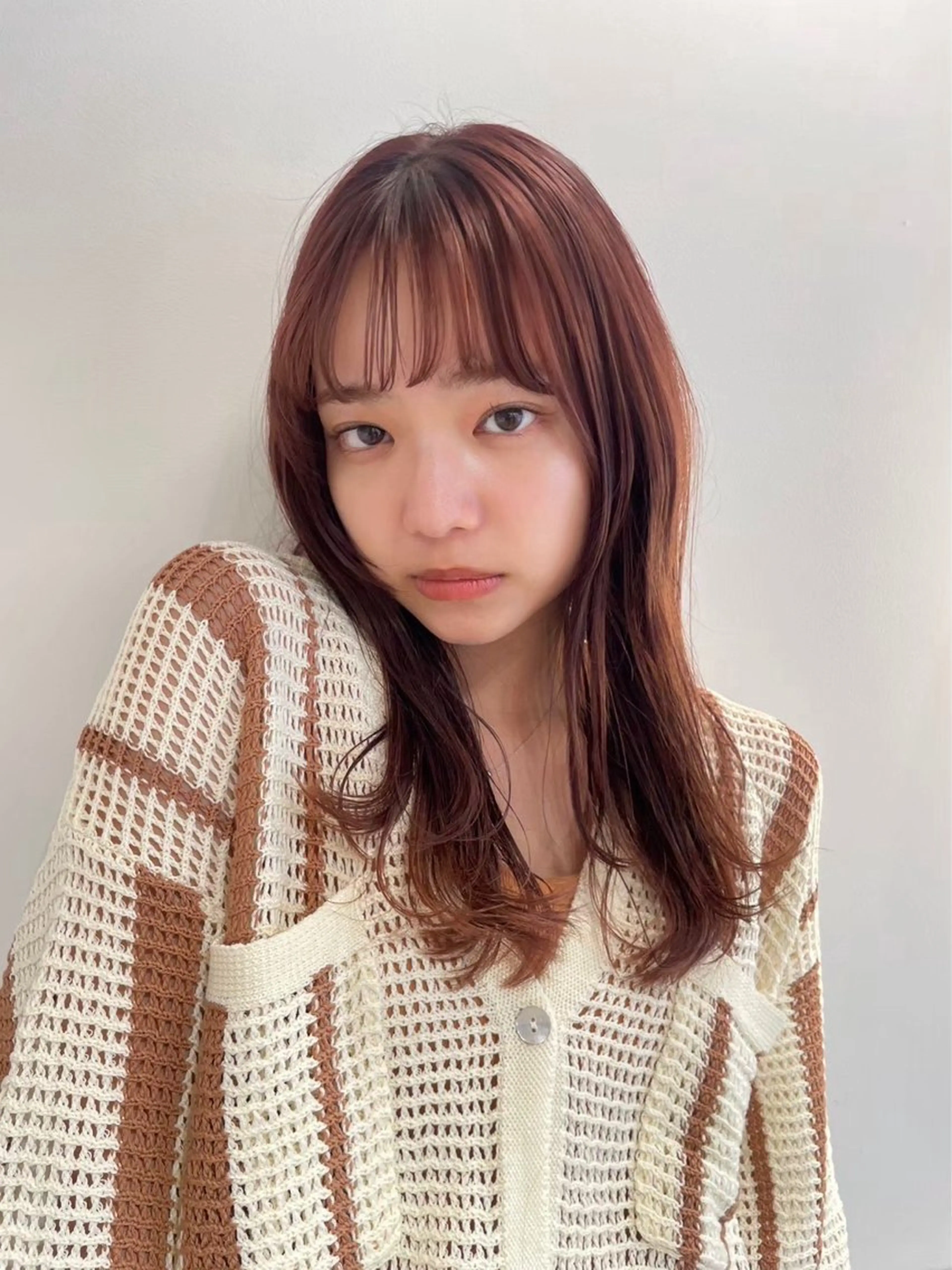 ミディアム カラー 垣内 奈緒のヘアスタイル