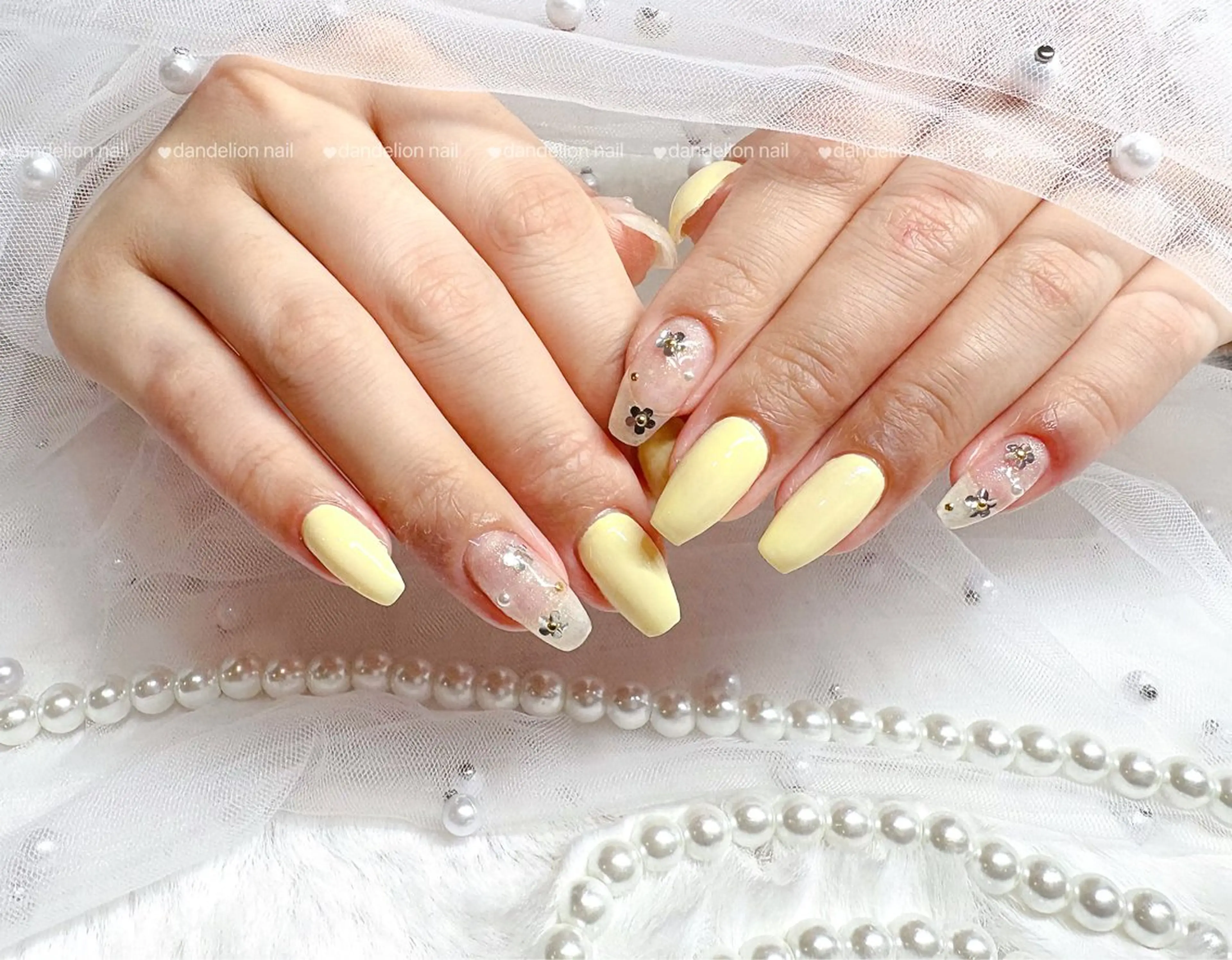 ネイル ワンホンネイル ハンドネイル dandelion nail北千住のネイルデザイン