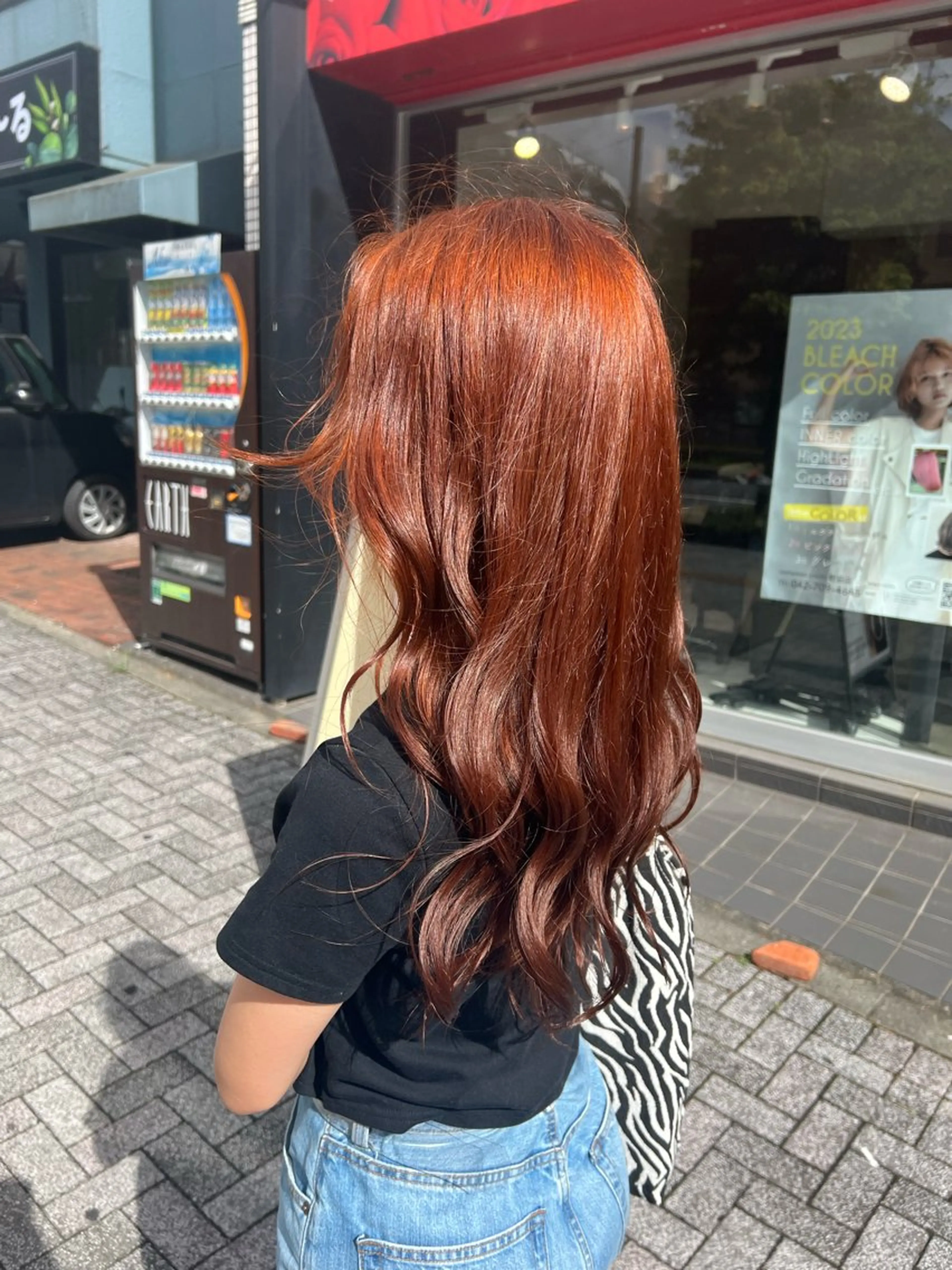 カラー ベージュカラー ブリーチ ブリーチなしカラー オレンジ オレンジベージュ ヘアカラー ＊カラー・パーマ＊ 植松彩音のヘアスタイル