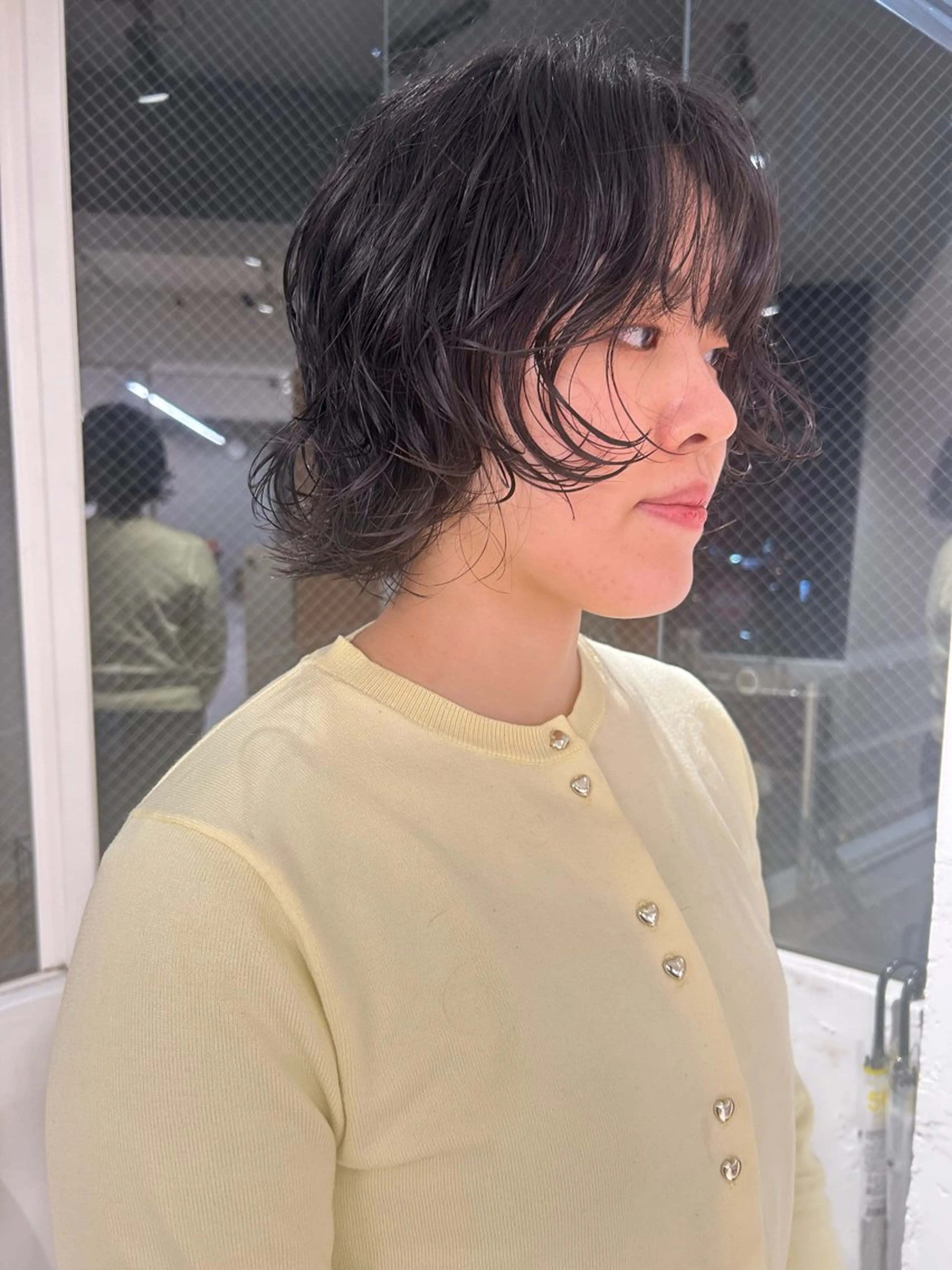 ミディアム カット パーマ ケアパーマ/ケアブリ ーチdaisukeのヘアスタイル