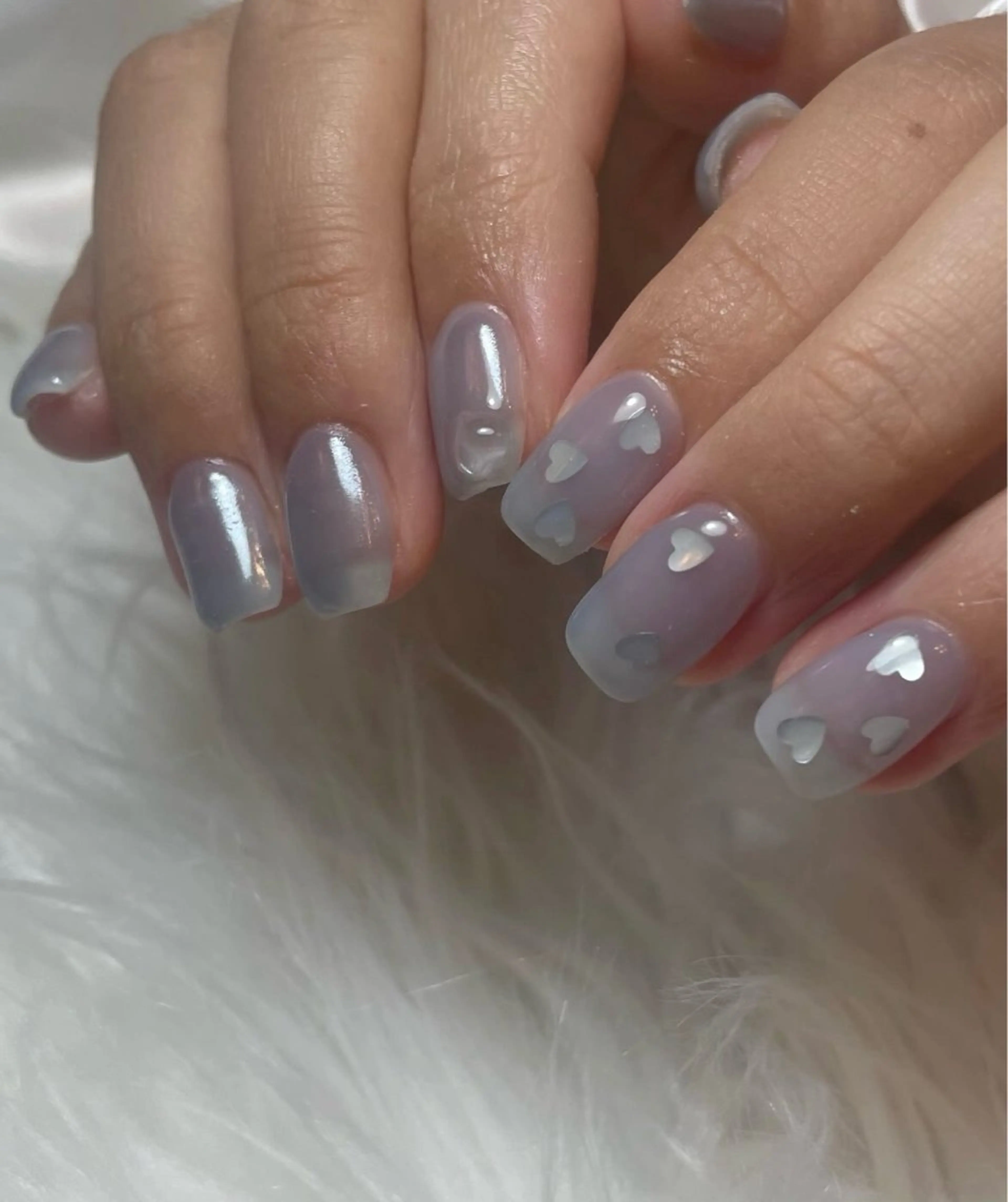 ネイル ブルー フレンチネイル キラキラネイル 韓国ネイル マグネットネイル ハンドネイル timtam --sakiのネイルデザイン