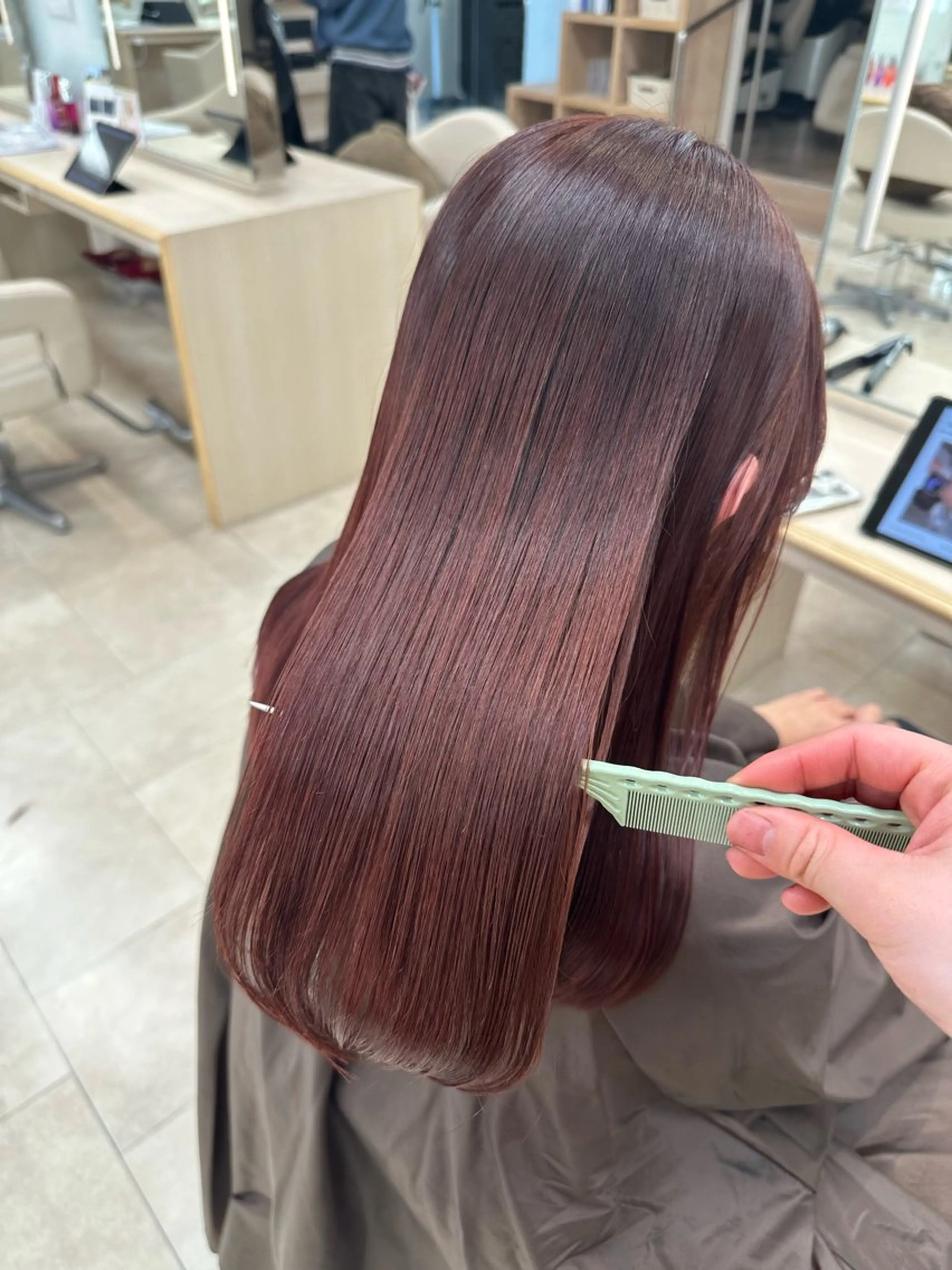 ロング カラー お悩み改善 黄金比みくのヘアスタイル