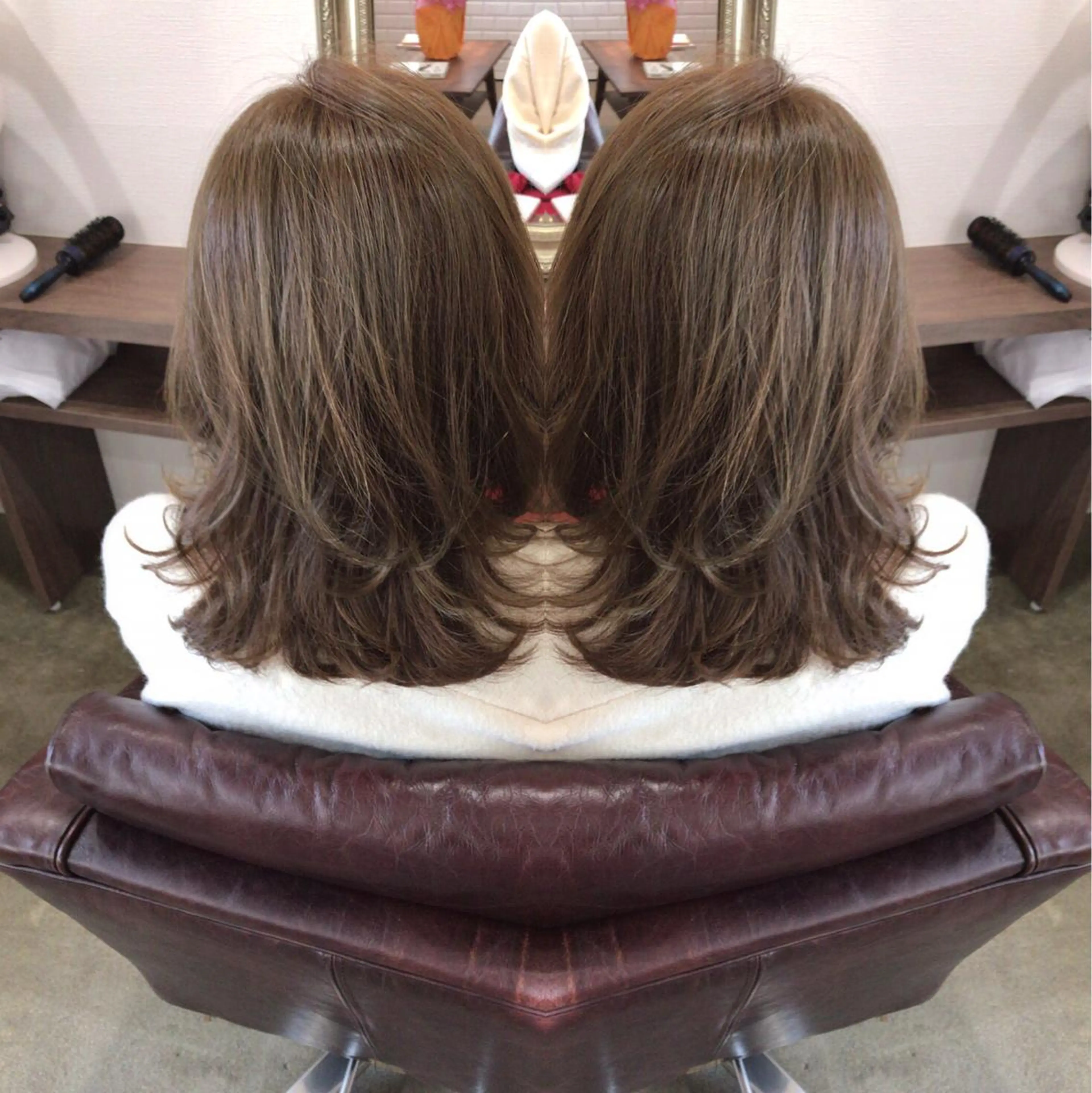 ミディアム カラー パーマ haku  hair salon所属・レイヤーカット匠 イソザキノリユキのヘアスタイル