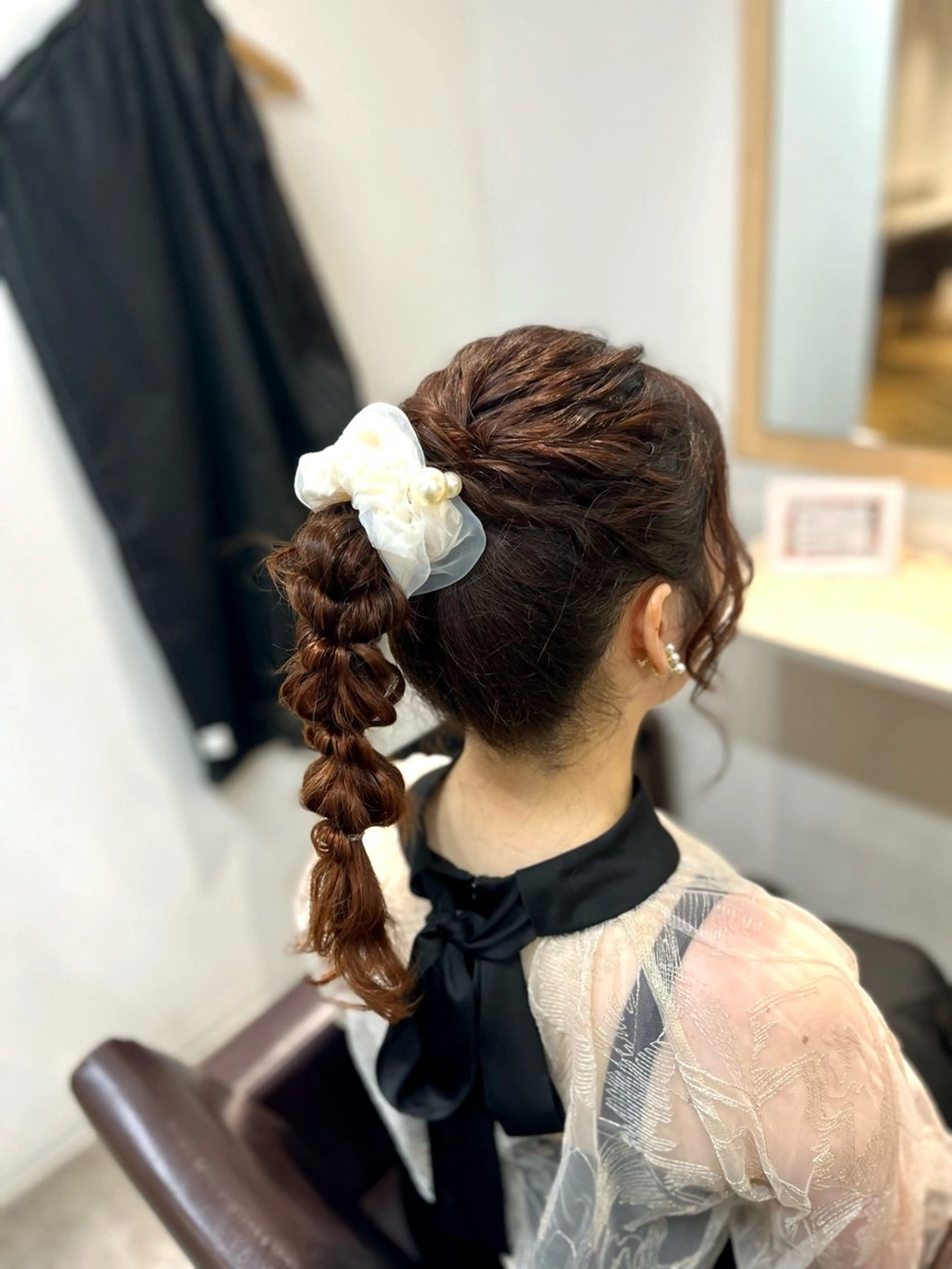 ヘアアレンジ ポニーテール 似合わせヘアメイク 💐オダギリチアキのヘアスタイル